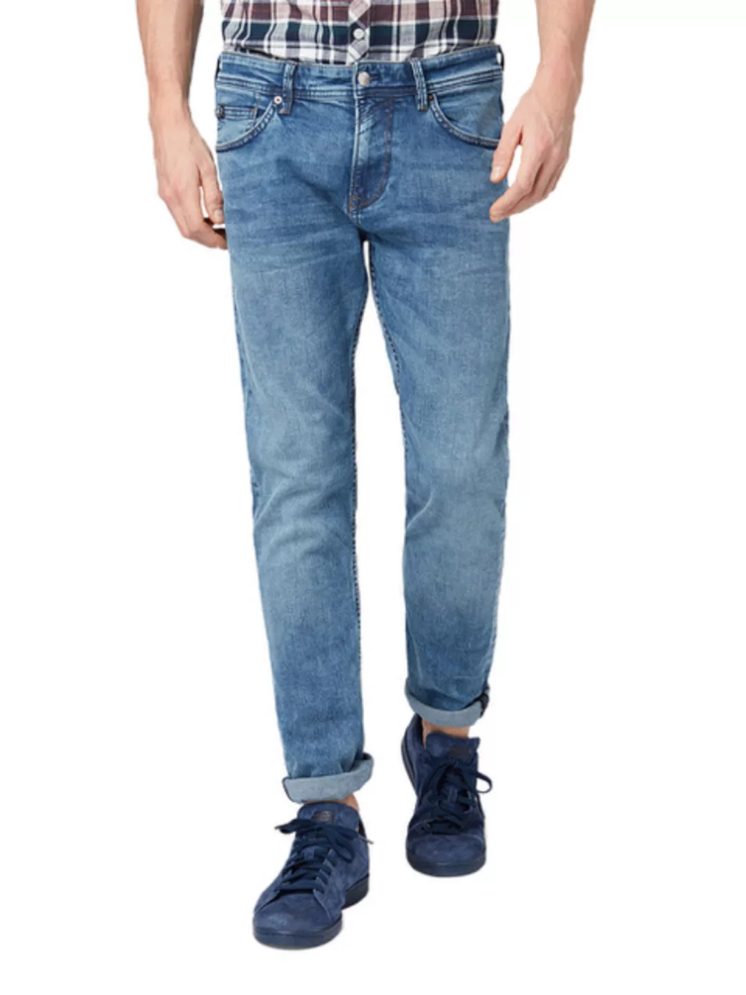 Tom Tailor Denim Herren Jeans Piers - Super Slim Fit - Blau - Light Stone W günstig online kaufen