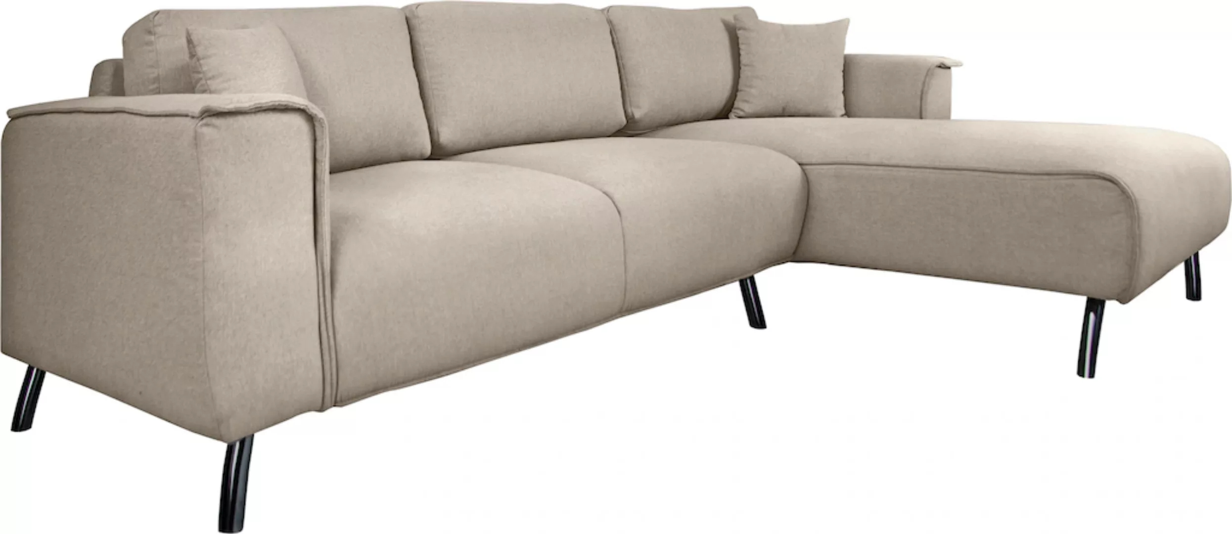 INOSIGN Ecksofa "Malaga L-Form", Deckenoptik auf Recamiere und Armlehne günstig online kaufen