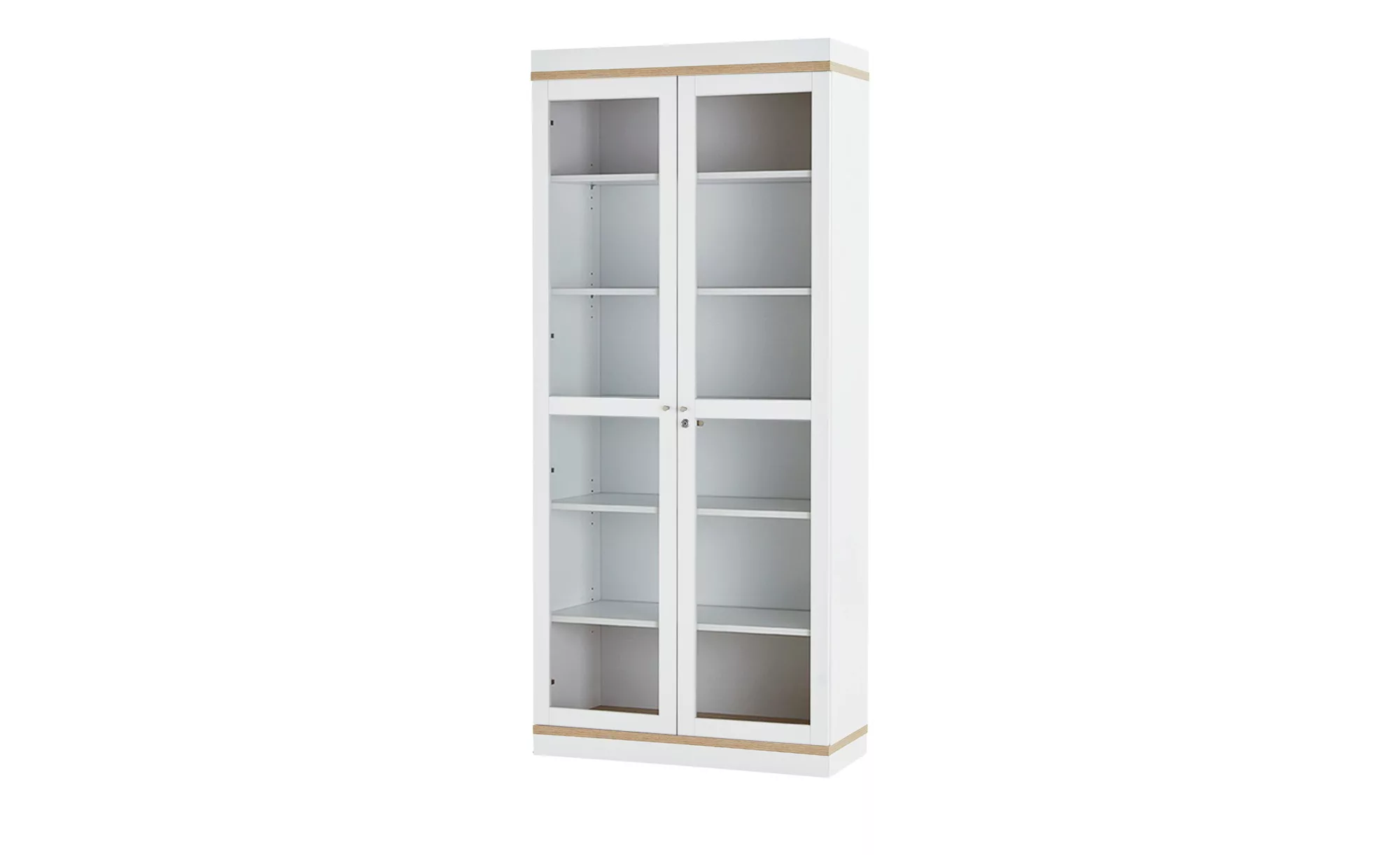 Roomers Vitrine  Case ¦ weiß ¦ Maße (cm): B: 88 H: 200 T: 36 Schränke > Vit günstig online kaufen