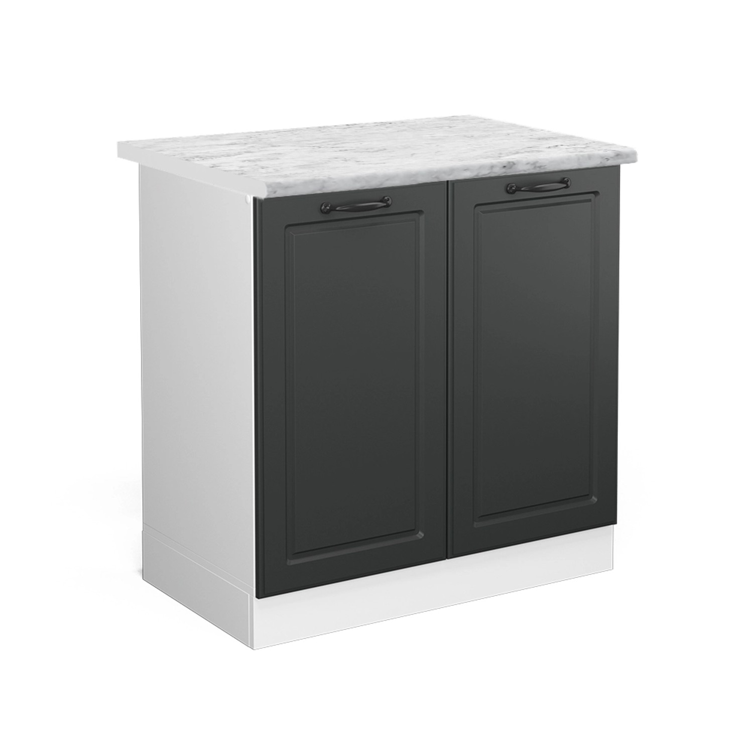 Vicco Spülenunterschrank R-Line, Anthrazit Landhaus/Weiß, 80 günstig online kaufen