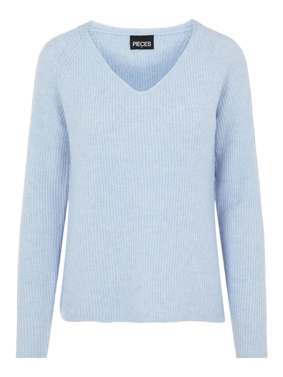 Pieces Ellen V-ausschnitt Sweater L Kentucky Blue günstig online kaufen