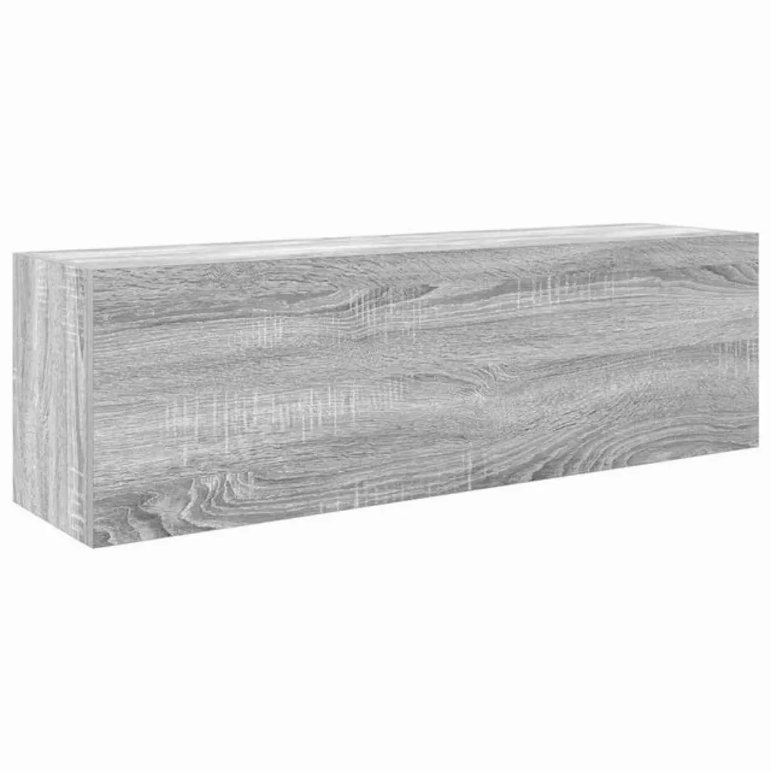 vidaXL Badezimmerspiegelschrank Bad-Wandschrank Grau Sonoma 100x25x30 cm Ho günstig online kaufen