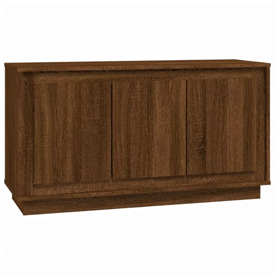 Vidaxl Sideboard Braun Eichen-optik 102x35x55 Cm Holzwerkstoff günstig online kaufen