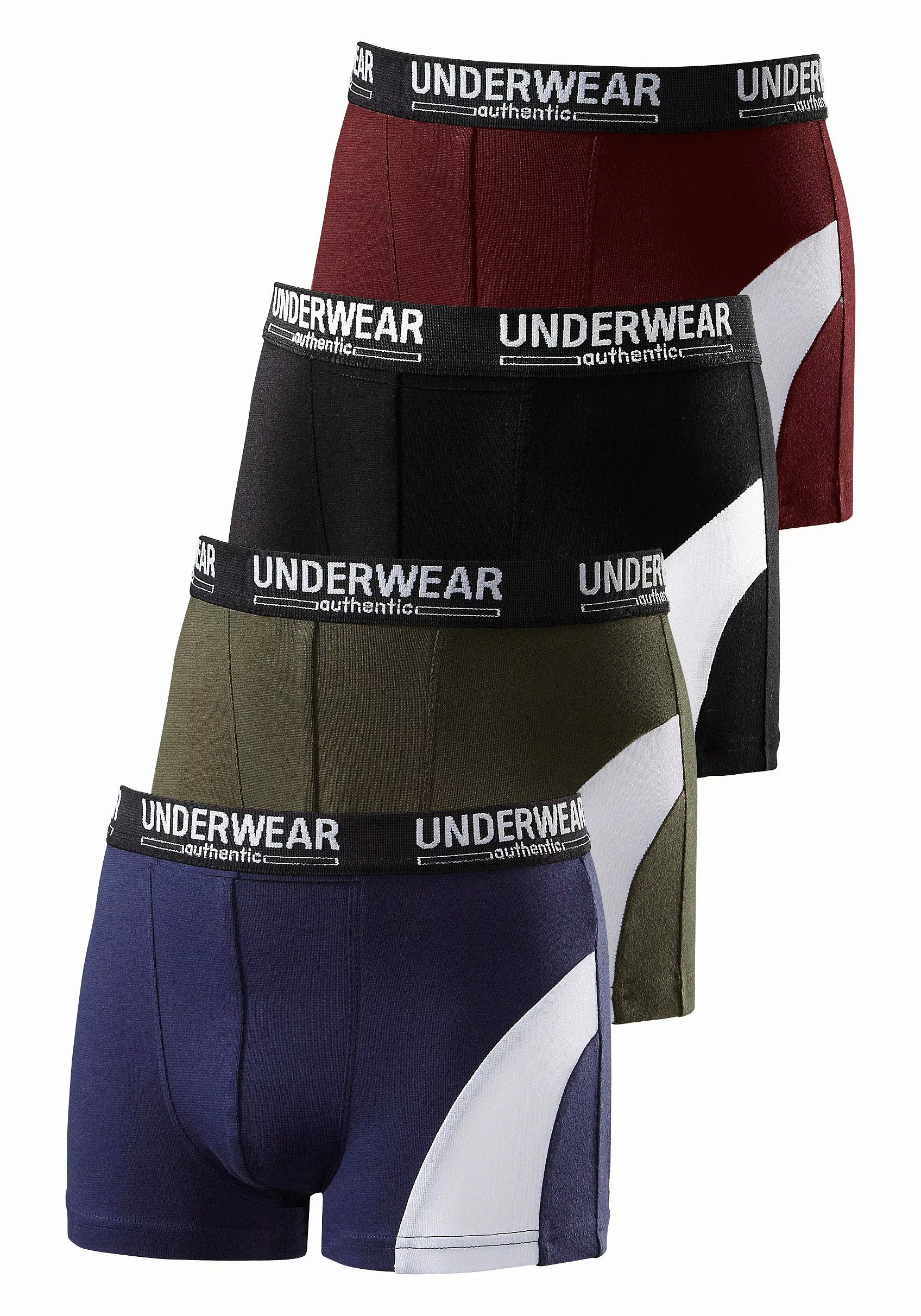 AUTHENTIC UNDERWEAR Boxer, (Packung, 4 St.), für Jungen, cooler Look durch günstig online kaufen