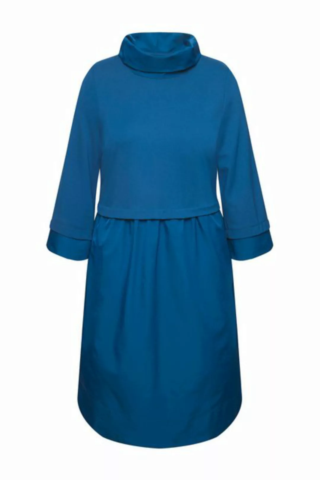 Ulla Popken Jerseykleid Kleid Lagenoptik A-Linie weiter Kragen 3/4-Arm günstig online kaufen