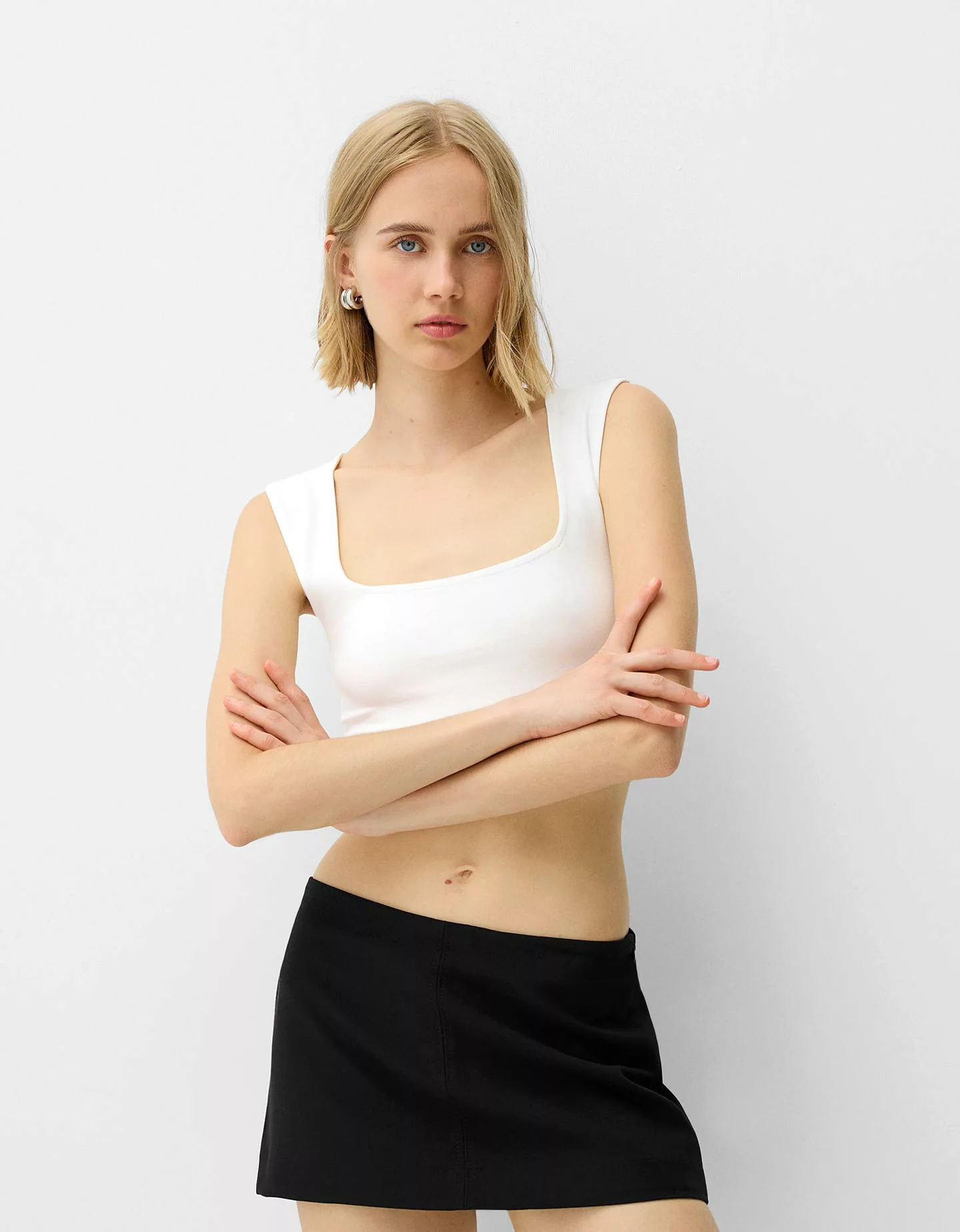 Bershka Mini-Hosenrock Damen Xl Schwarz günstig online kaufen