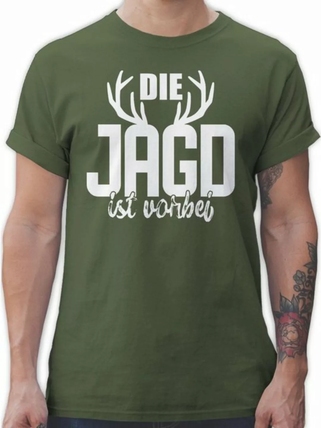 Shirtracer T-Shirt Die Jagd ist vorbei I JGA I Junggesellenabschied JGA Män günstig online kaufen