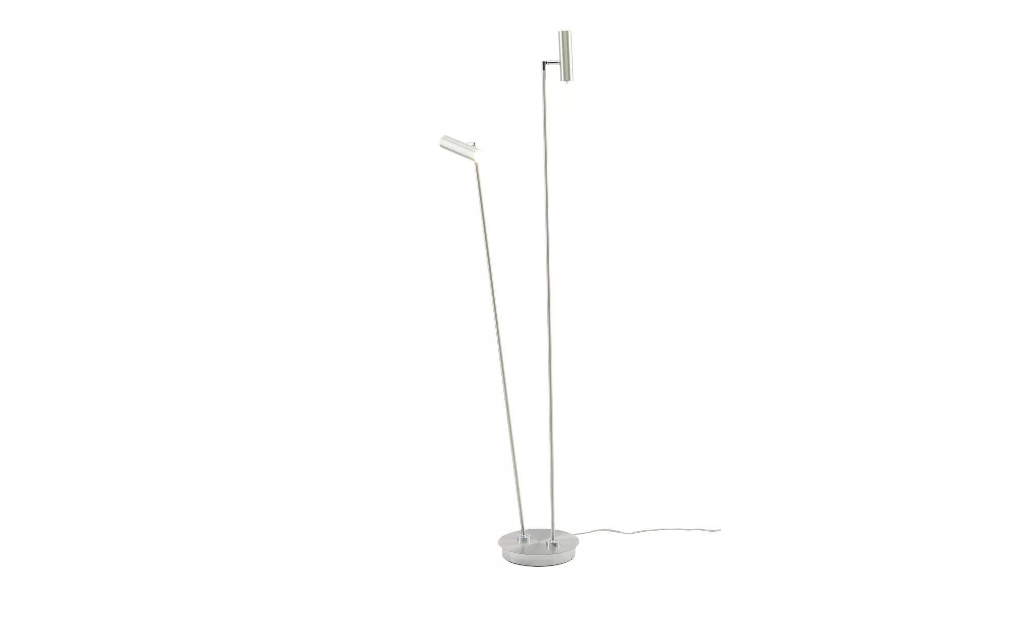 LED Stehleuchte Tom in Nickel-matt und Chrom 2x6W 1080lm günstig online kaufen