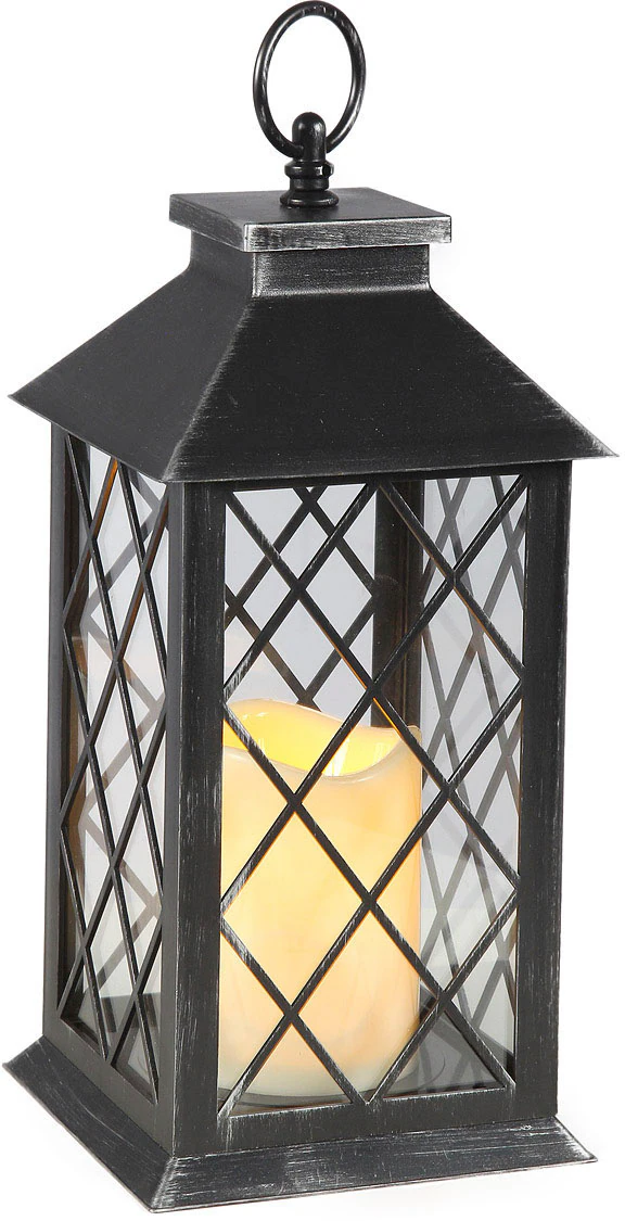 Ambiente Haus Kerzenlaterne "Laterne inkl. LED Kerze - (H) 34 cm", (1 St.) günstig online kaufen