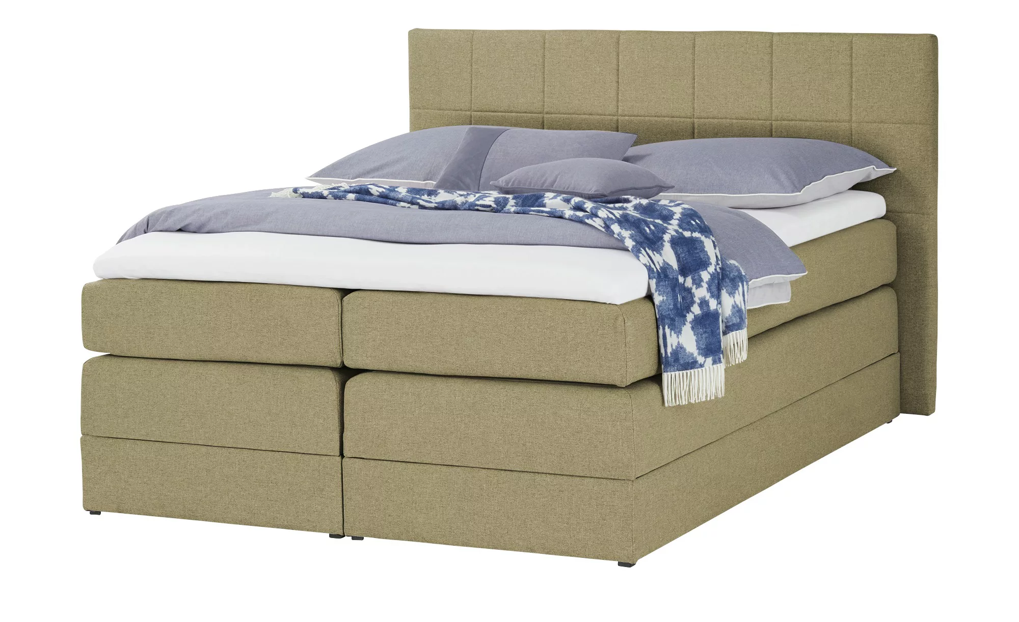 Boxspringbett mit Bettkasten Warwickshire ¦ grün ¦ Maße (cm): B: 180 H: 120 günstig online kaufen