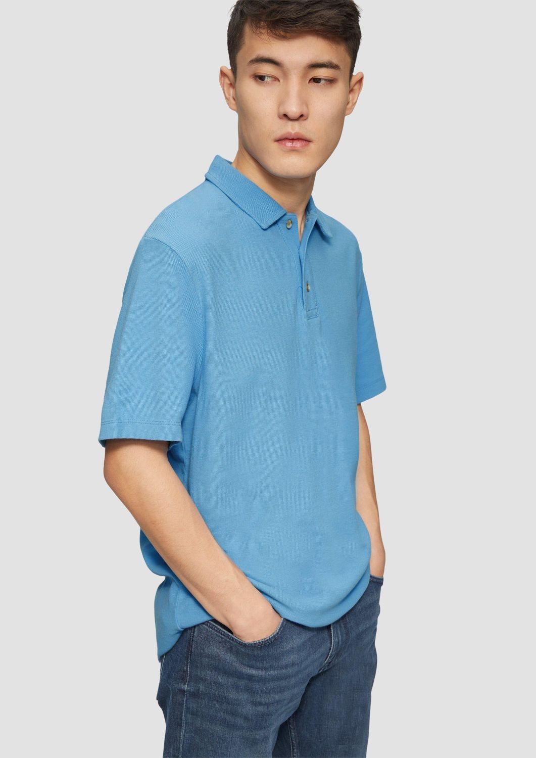 s.Oliver Poloshirt Poloshirt mit Waffelstruktur und günstig online kaufen