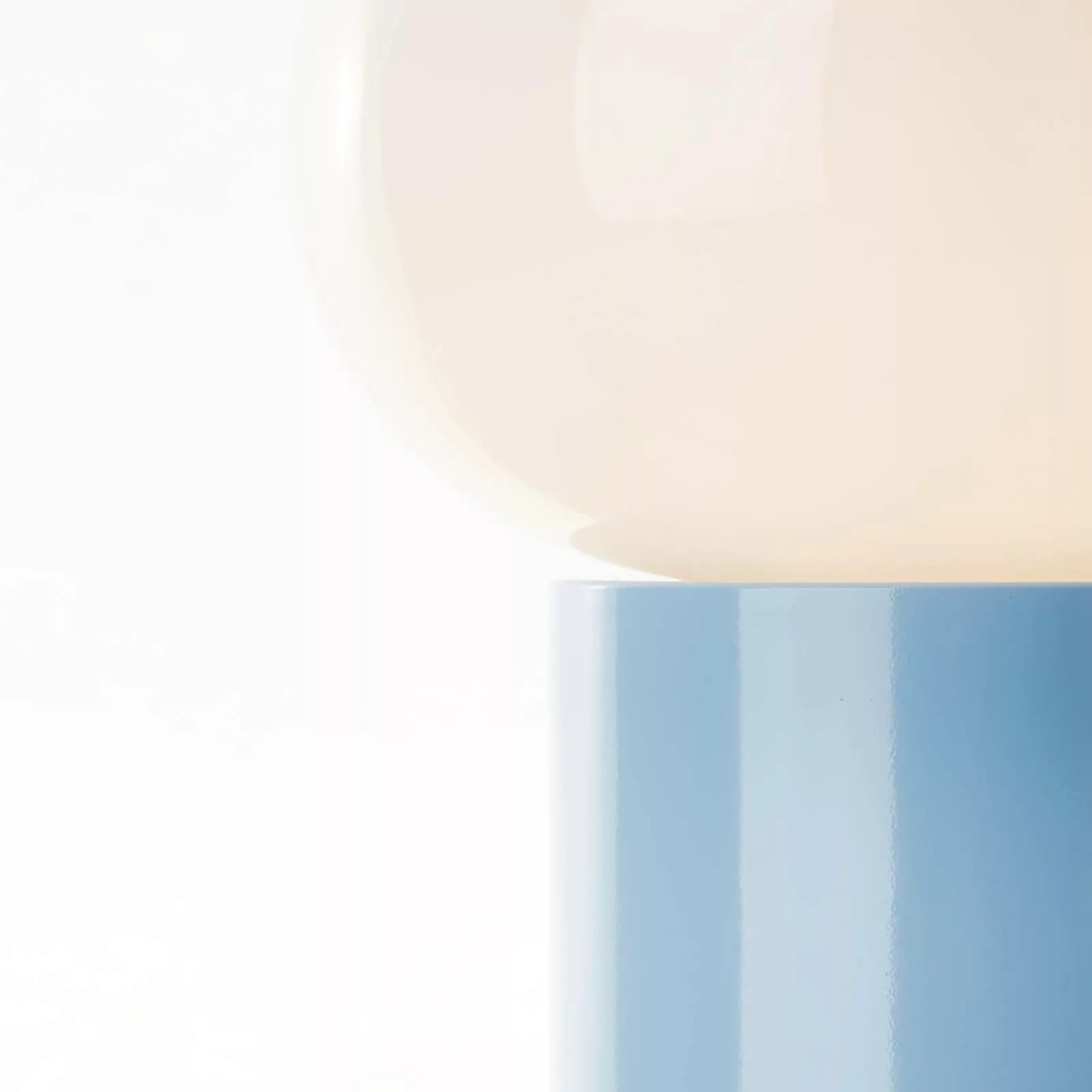 Tischleuchte Daeny mit Glasschirm, blau günstig online kaufen