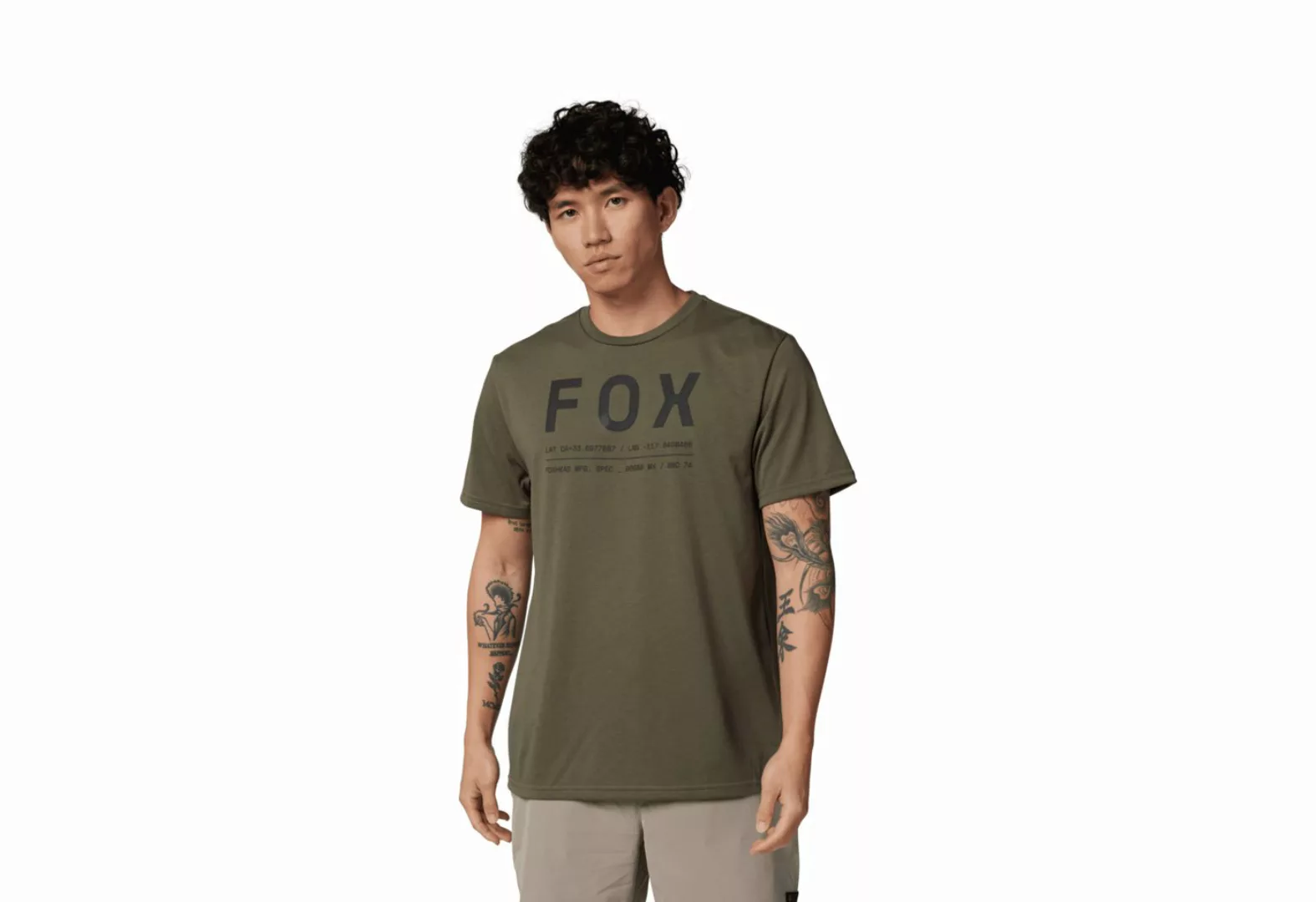 Fox Racing T-Shirt Fox Racing Non Stop Short Sleeve Tech T-Shirt - Olive Gr günstig online kaufen