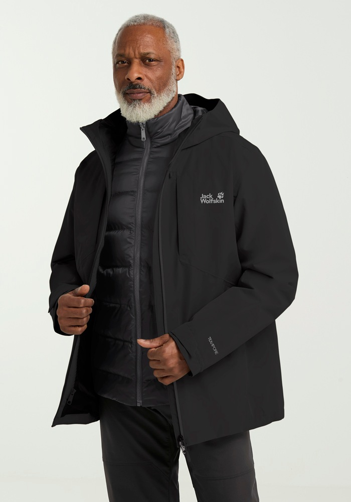 Jack Wolfskin 3-in-1-Funktionsjacke "ICECAPE 3IN1 DOWN JKT M RDS", mit Kapu günstig online kaufen