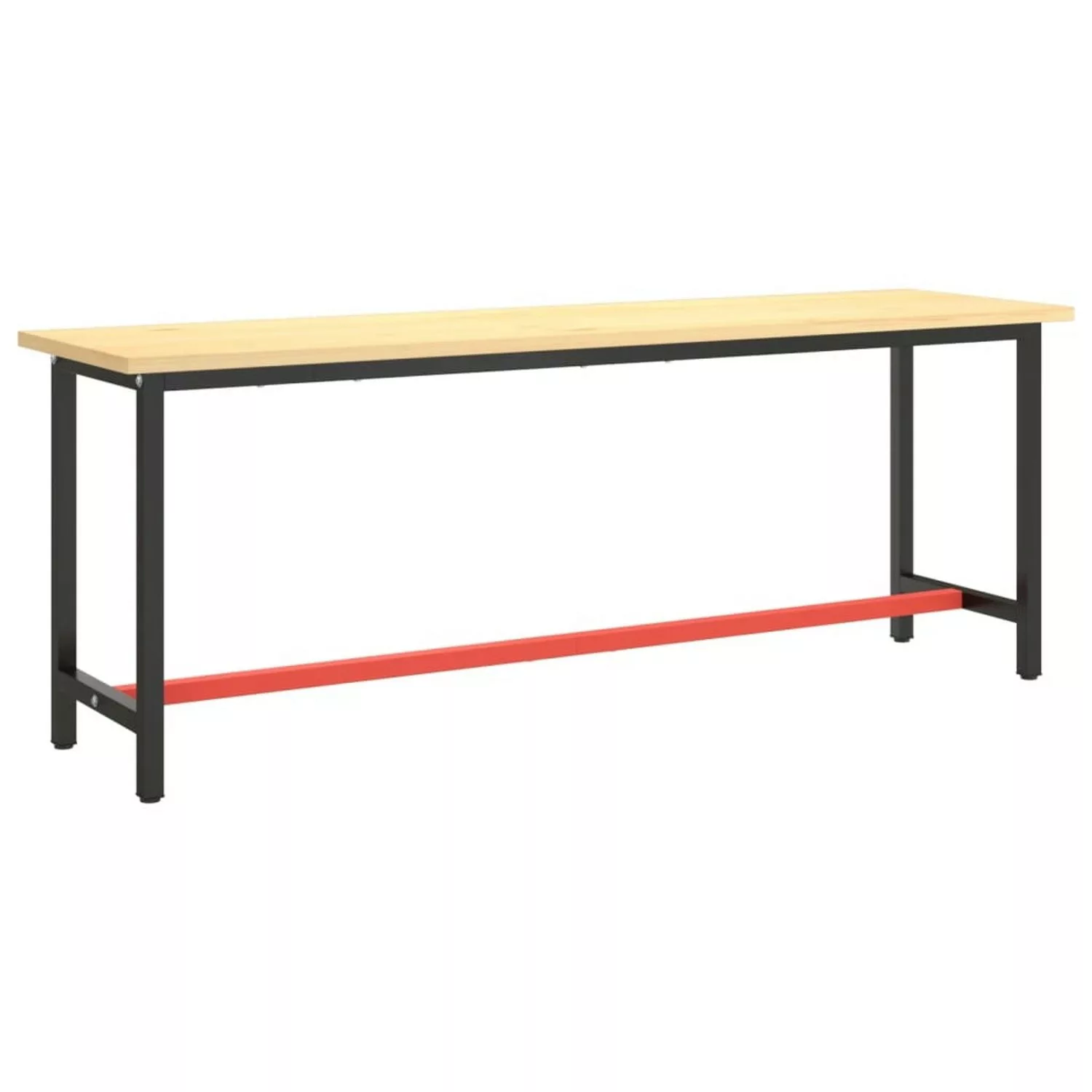 vidaXL Werkbankgestell MattSchwarz und MattRot 210x50x79 cm Metall günstig online kaufen