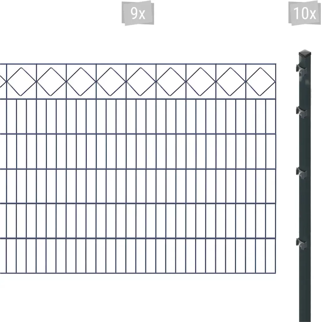 Arvotec Doppelstabmattenzaun "ESSENTIAL 120 zum Einbetonieren "Karo" mit Zi günstig online kaufen