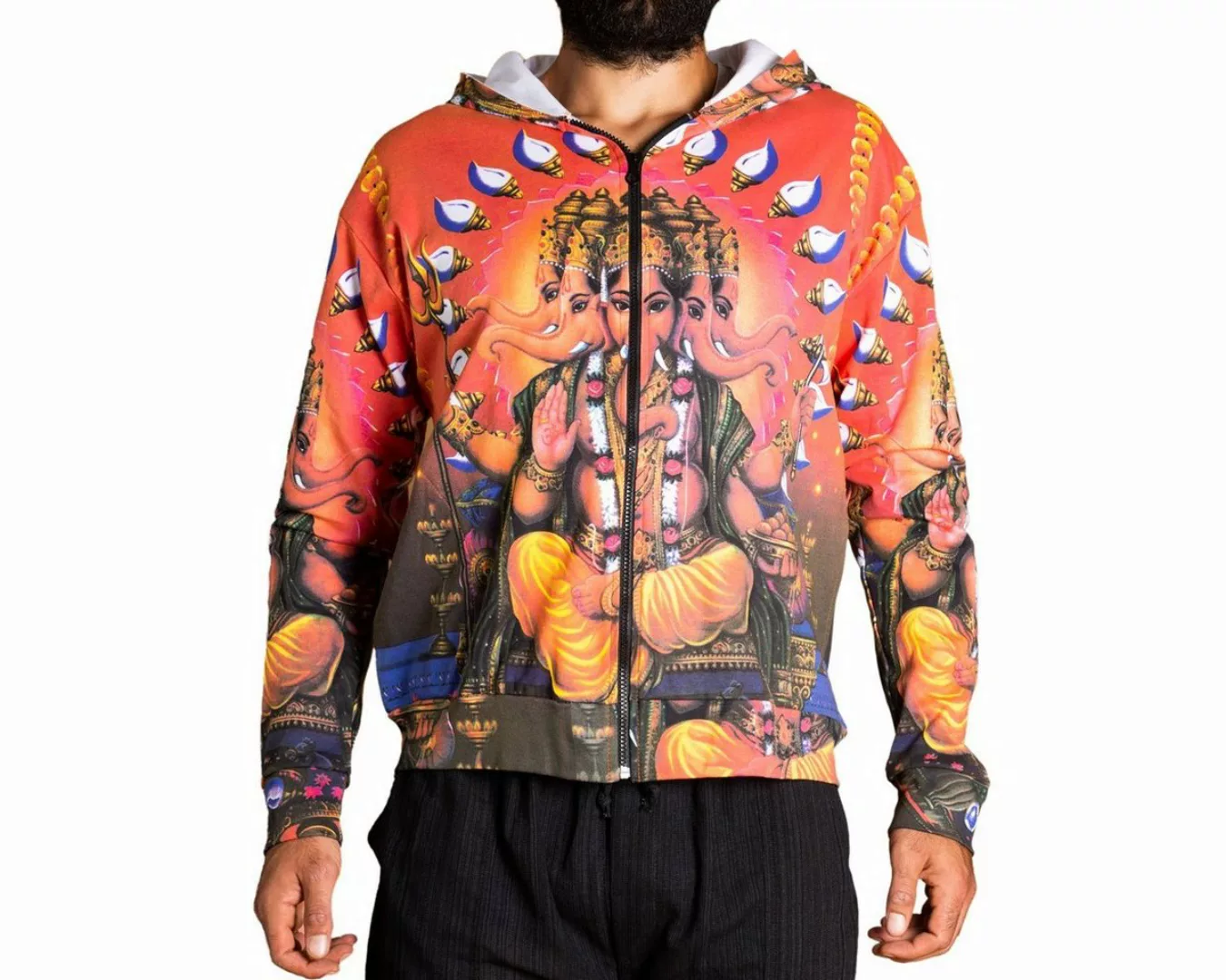 PANASIAM Wolljacke Kapuzenjacke "Ganesha günstig online kaufen