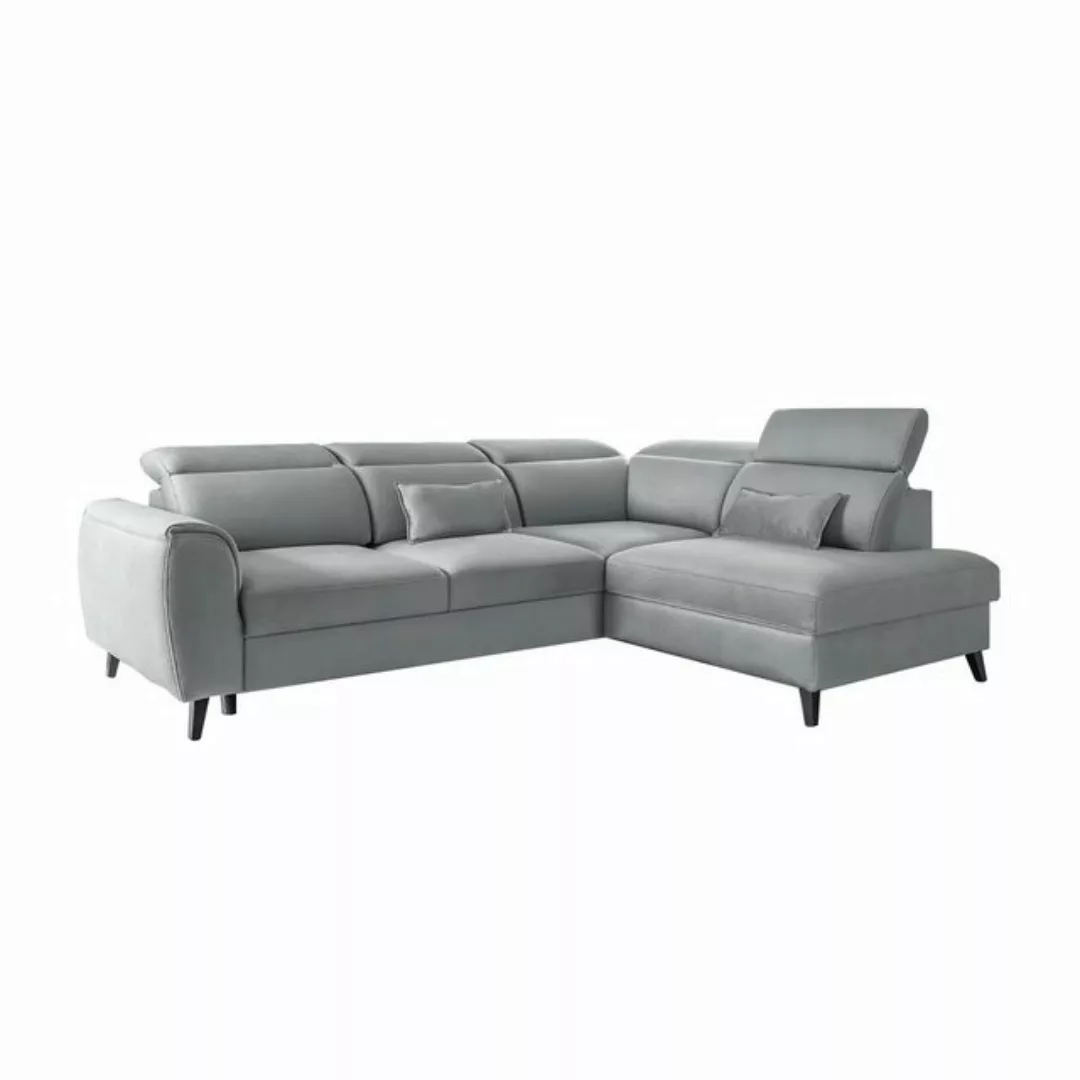 Eltap Ecksofa NOBLE Moderne Ausziehbare Eckcouch mit Kopfteilverstellung, m günstig online kaufen