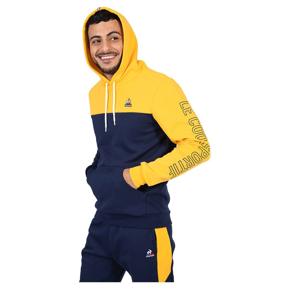 Le Coq Sportif Saison 2 N°1 Kapuzenpullover XS Blue Nuit / Lemon Chrome / N günstig online kaufen