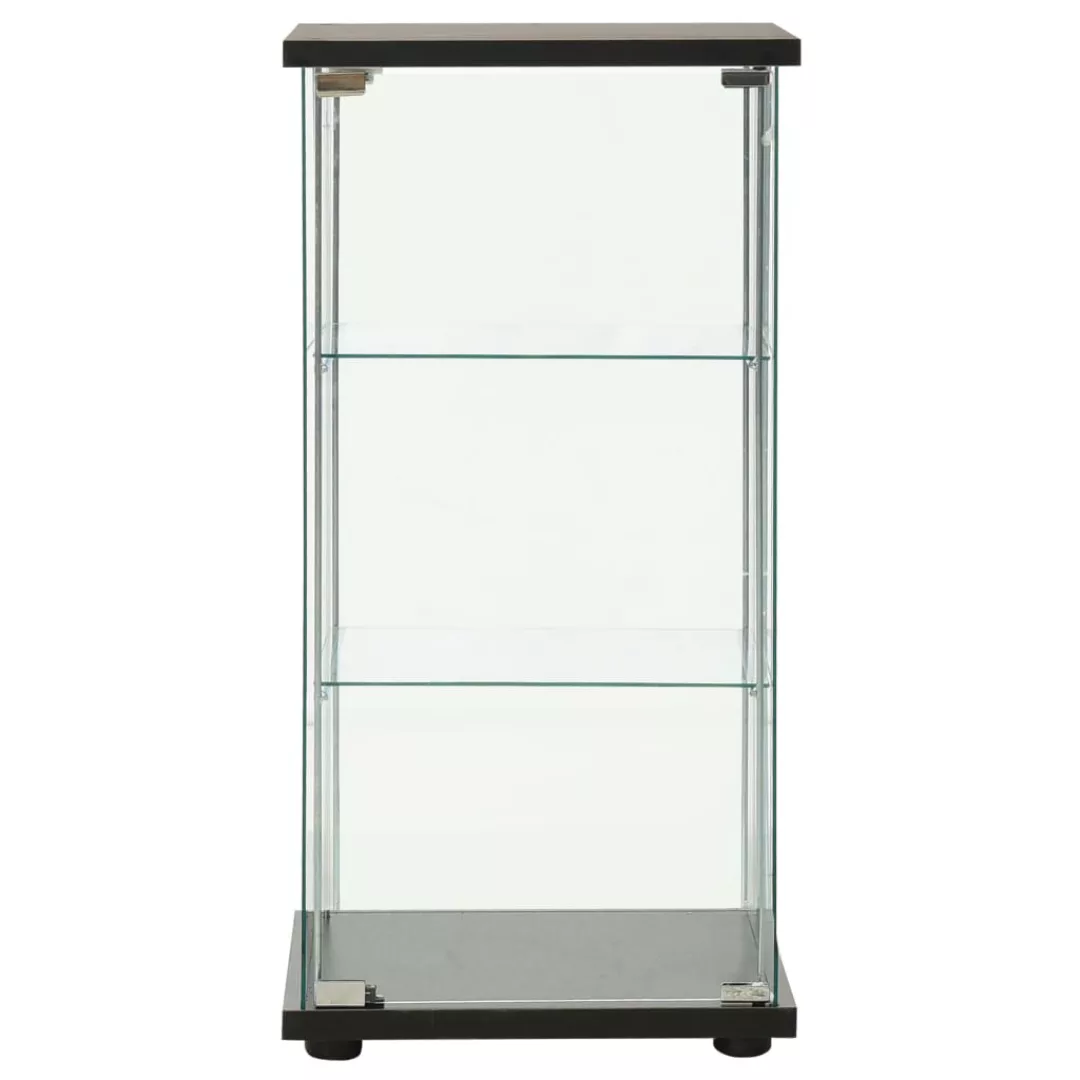 vidaXL Vitrine Vitrine Regal Vitrinenschrank Hartglas Schwarz günstig online kaufen