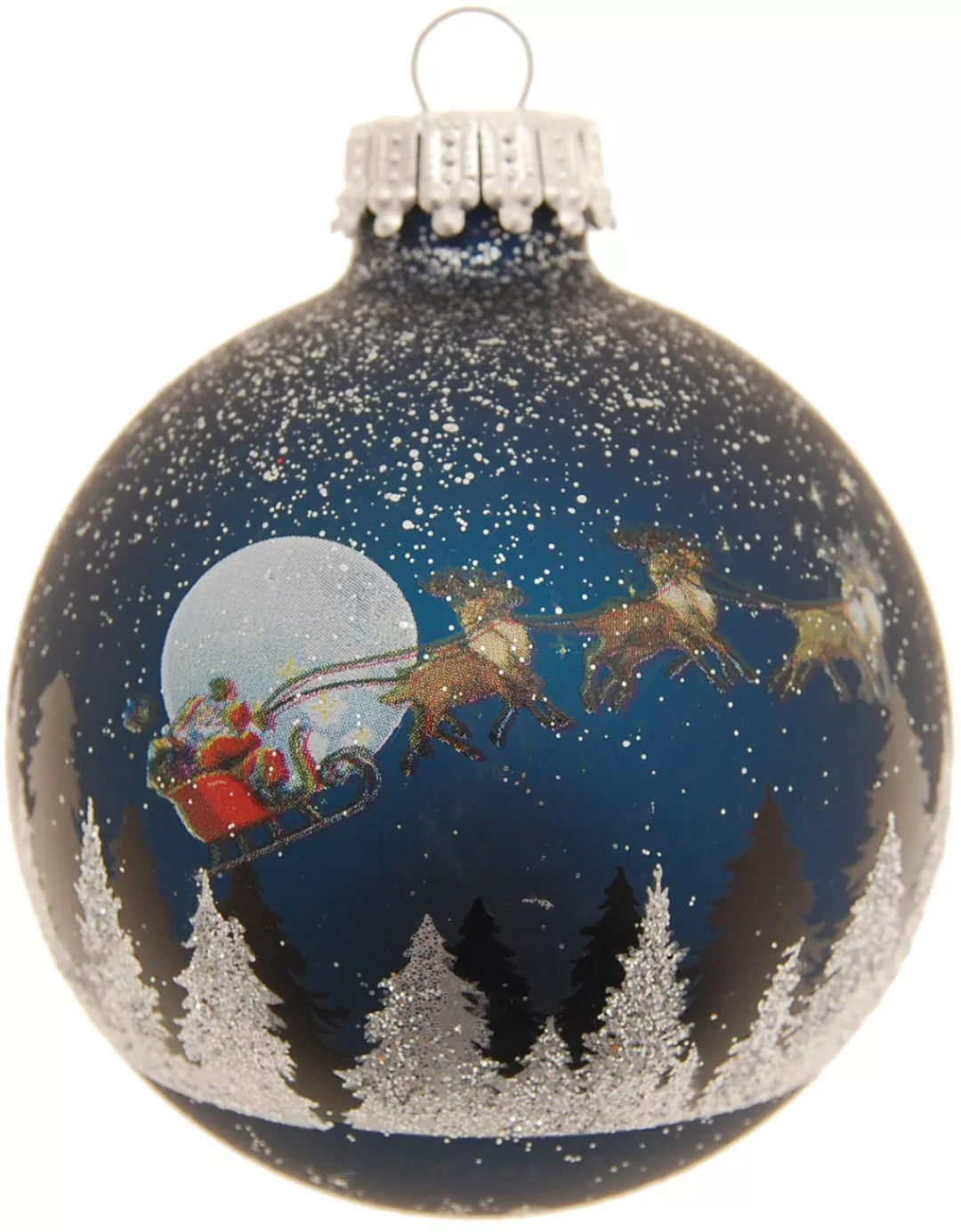 Krebs Glas Lauscha Weihnachtsbaumkugel "Spirit of Christmas, 7 cm", (Set, 4 günstig online kaufen