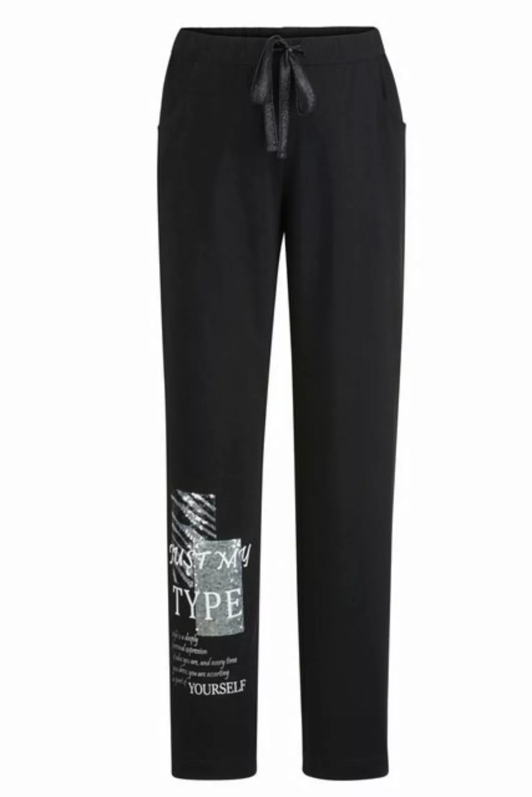 MIAMODA 5-Pocket-Jeans Joggpants Bein-Print Elastikbund günstig online kaufen