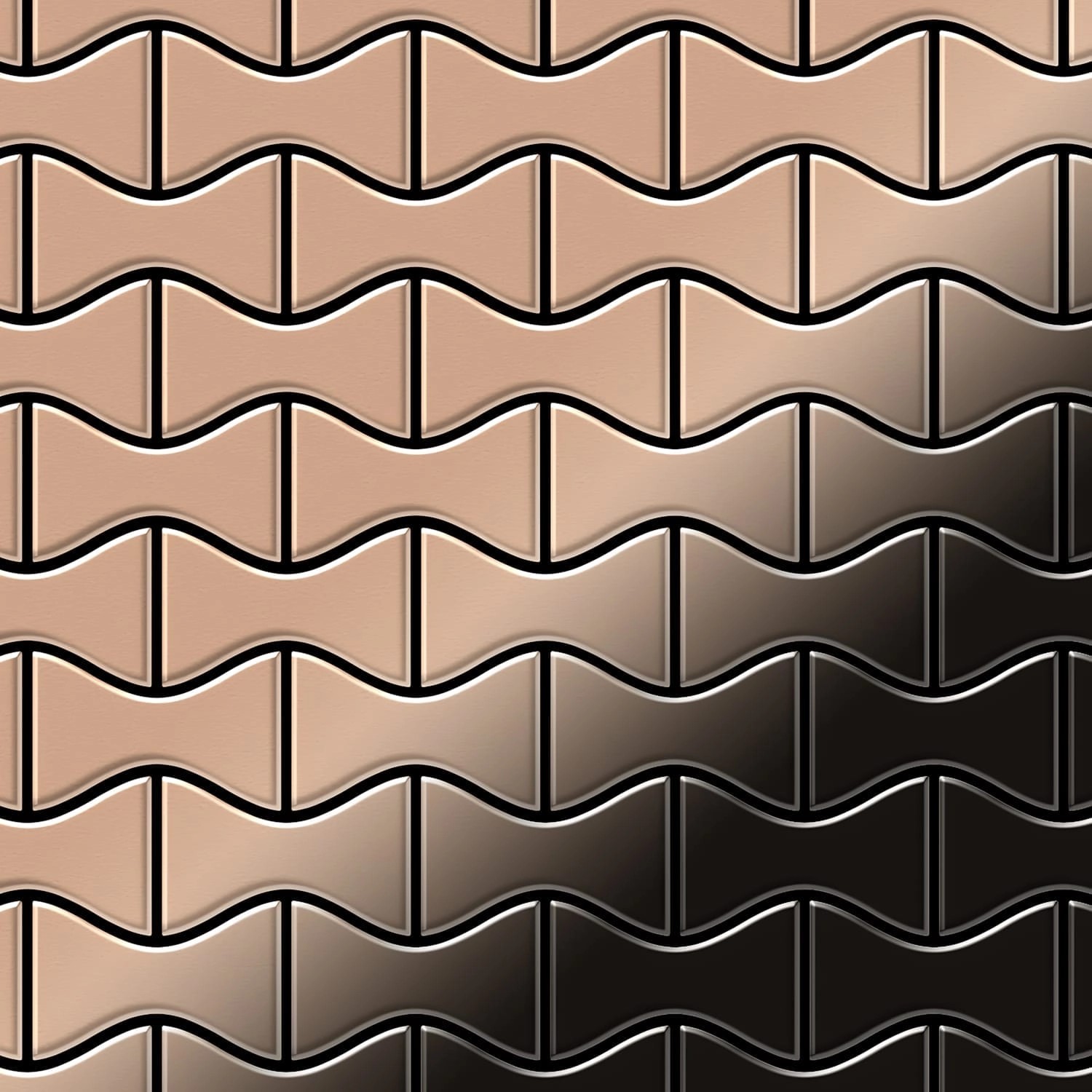 ALLOY Mosaik Fliese Massiv Metall Kupfer Gewalzt Kupfer 1,6mm Stark Kismet- günstig online kaufen