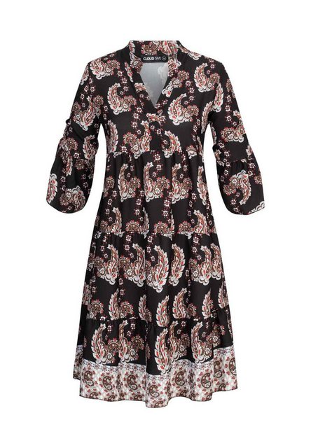 CLOUD 5IVE Shirtkleid CLOUD 5IVE Paisley Kleid mit V-Neck und All Over Prin günstig online kaufen