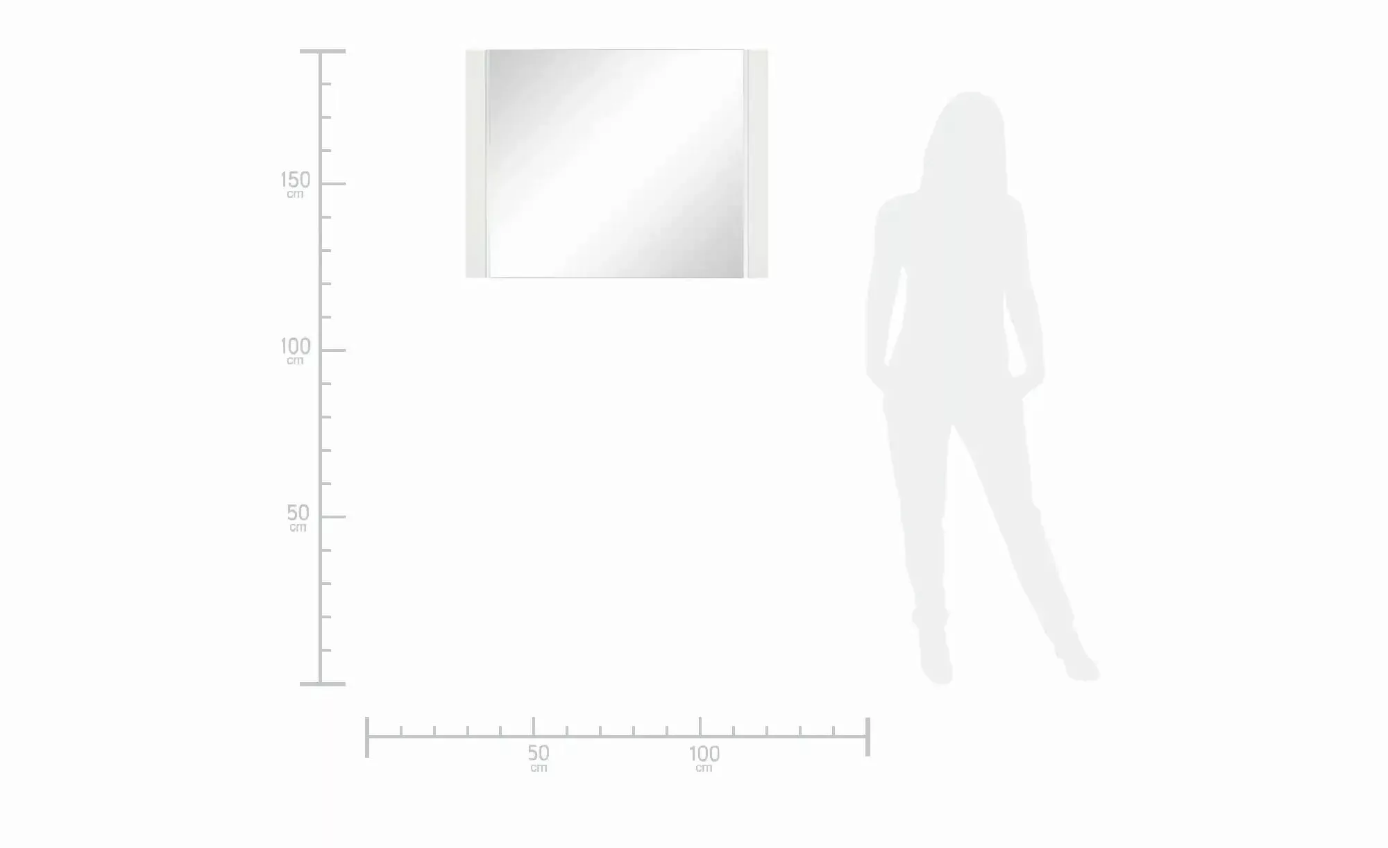 Spiegel  Fornico ¦ weiß ¦ Holzwerkstoff,Glas ¦ Maße (cm): B: 90 H: 68 T: 2. günstig online kaufen