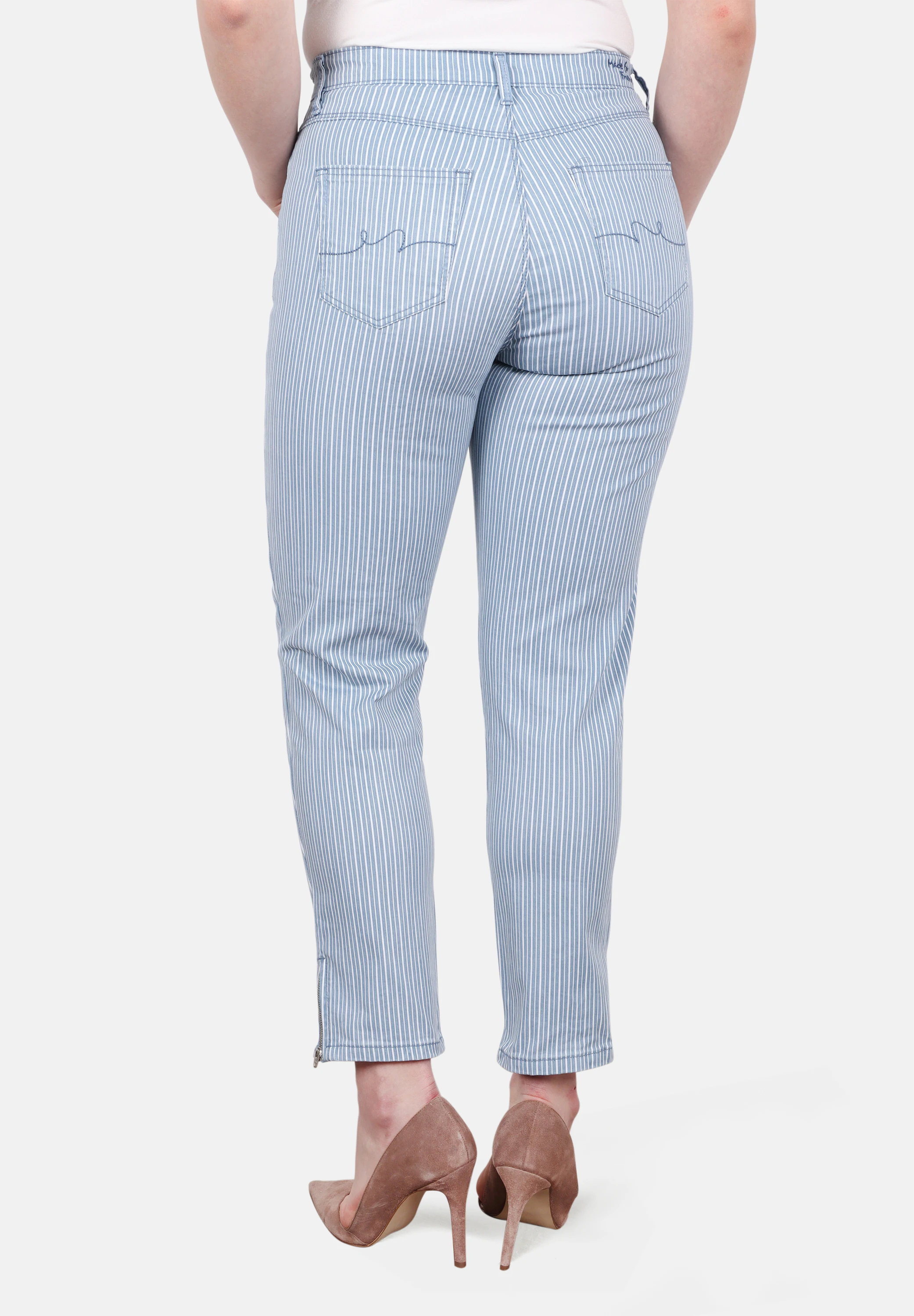 STOOKER WOMEN 5-Pocket-Jeans Nizza Stripe Tapered Fit Tapered Fit Casual Cl günstig online kaufen