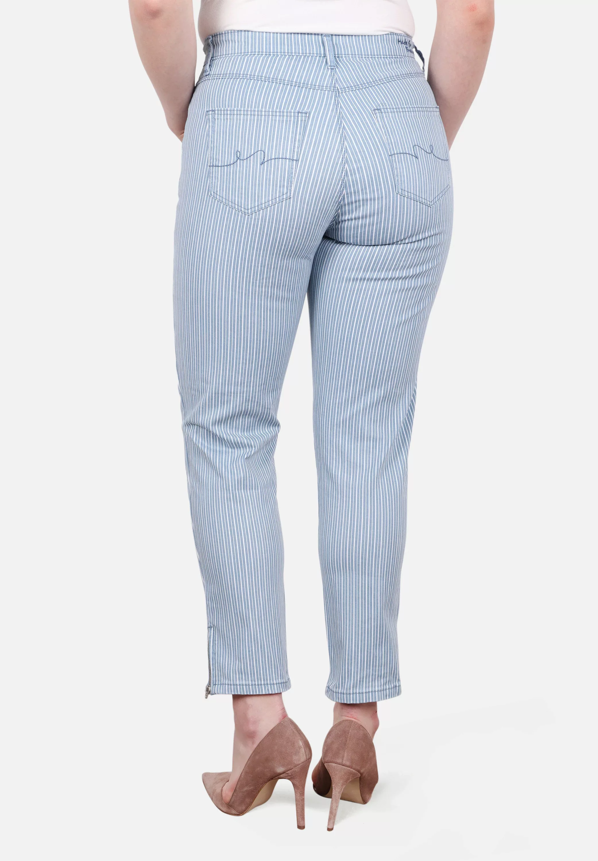 STOOKER WOMEN 5-Pocket-Jeans "Nizza Stripe Tapered Fit", Tapered Fit Casual günstig online kaufen