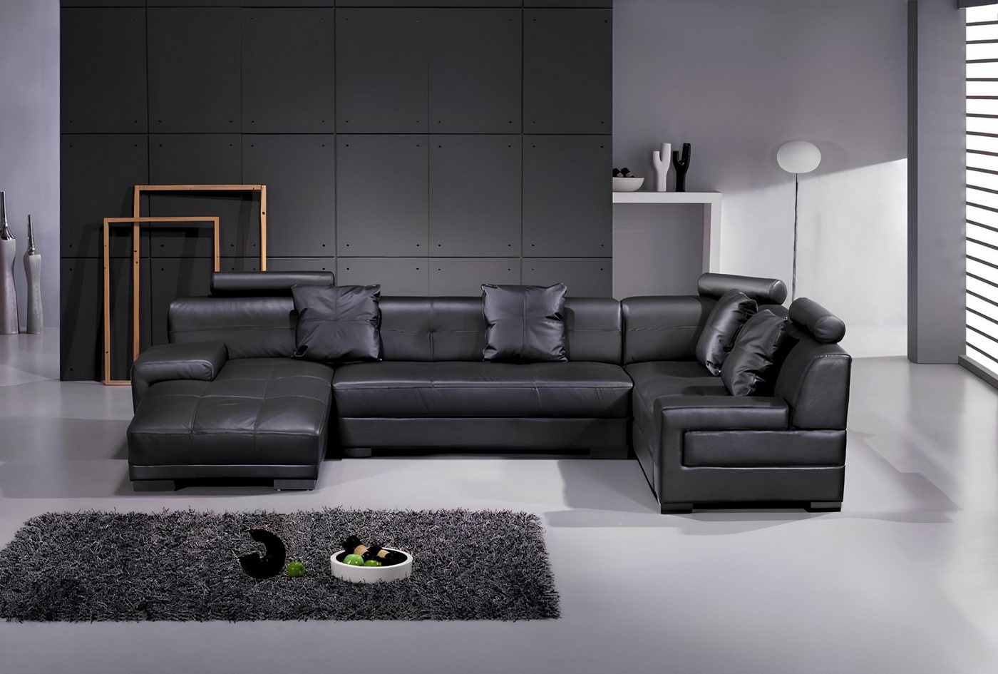 Xlmoebel Ecksofa Modernes Ecksofa aus Leder Wohnlandschaft Couch Design Eck günstig online kaufen