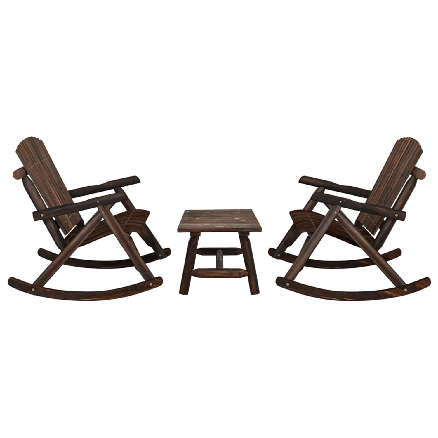 vidaXL 3-tlg Garten-Lounge-Set Massivholz Fichte Modell 2 günstig online kaufen