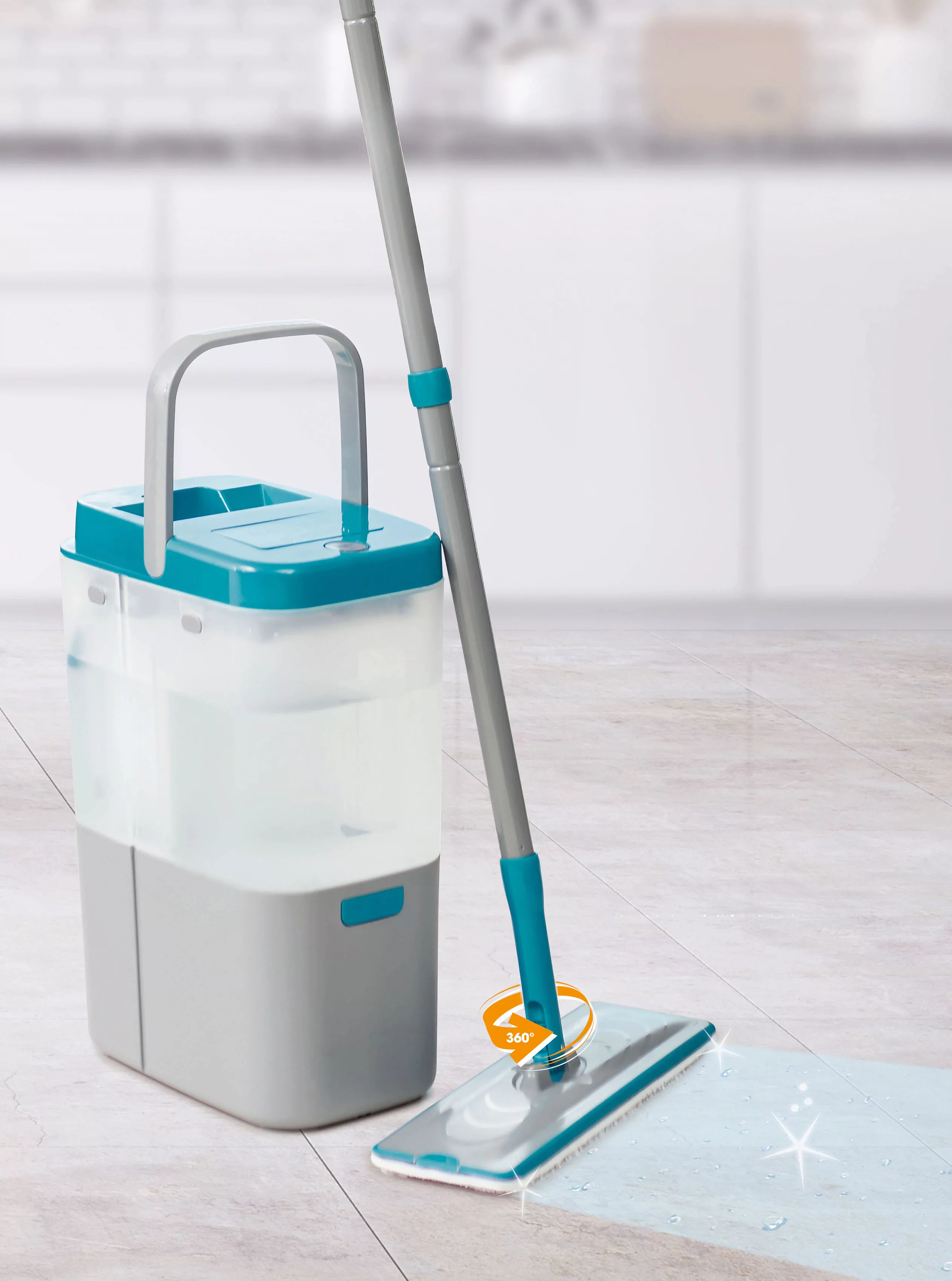 MediaShop Bodenwischer-Set »Livington Everclean Mop«, (Set, 1x Mop, 2x wasc günstig online kaufen