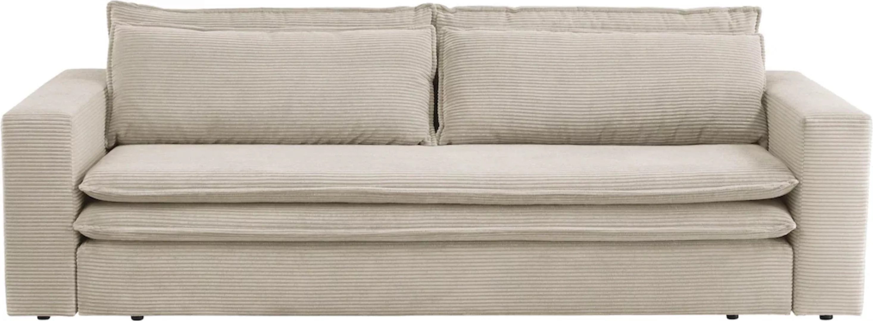 Places of Style 3-Sitzer »PIAGGE«, Cord-Bezug - mit Bettfunktion und Bettka günstig online kaufen