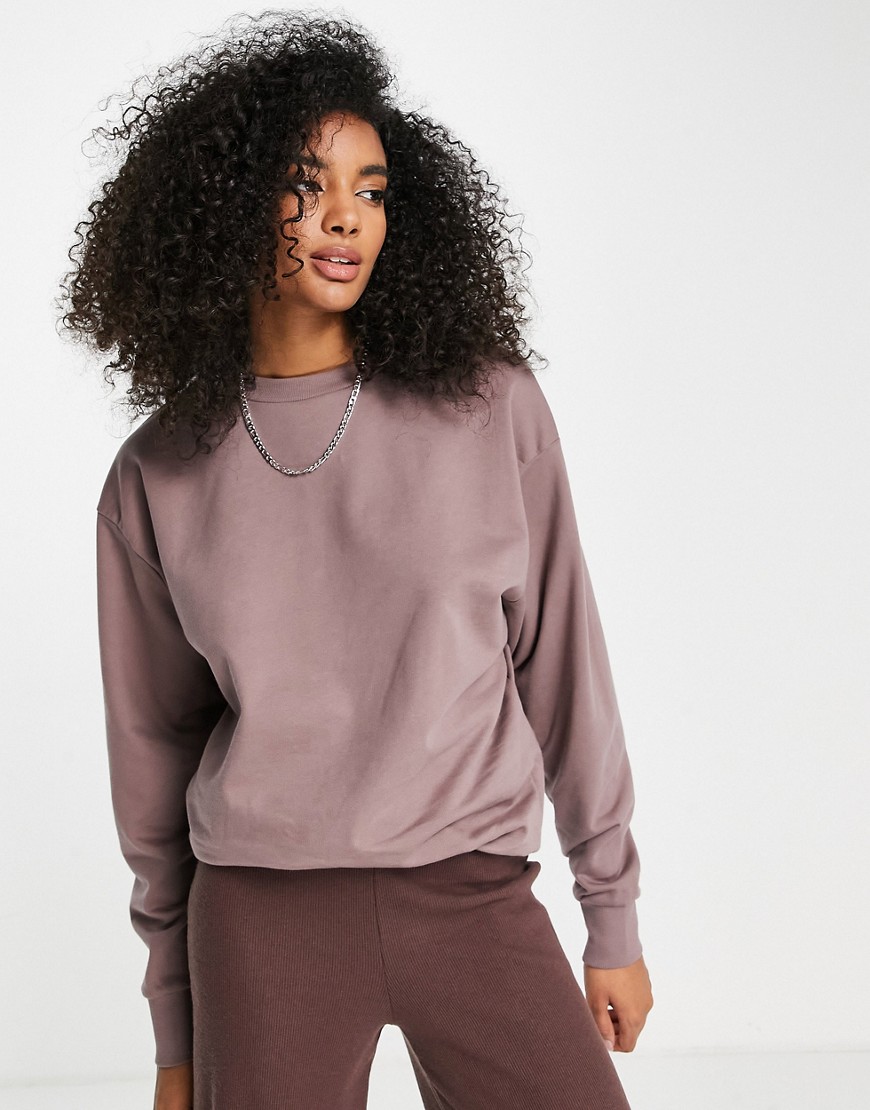 ASOS DESIGN – Oversize-Sweatshirt in Nerzrosa günstig online kaufen