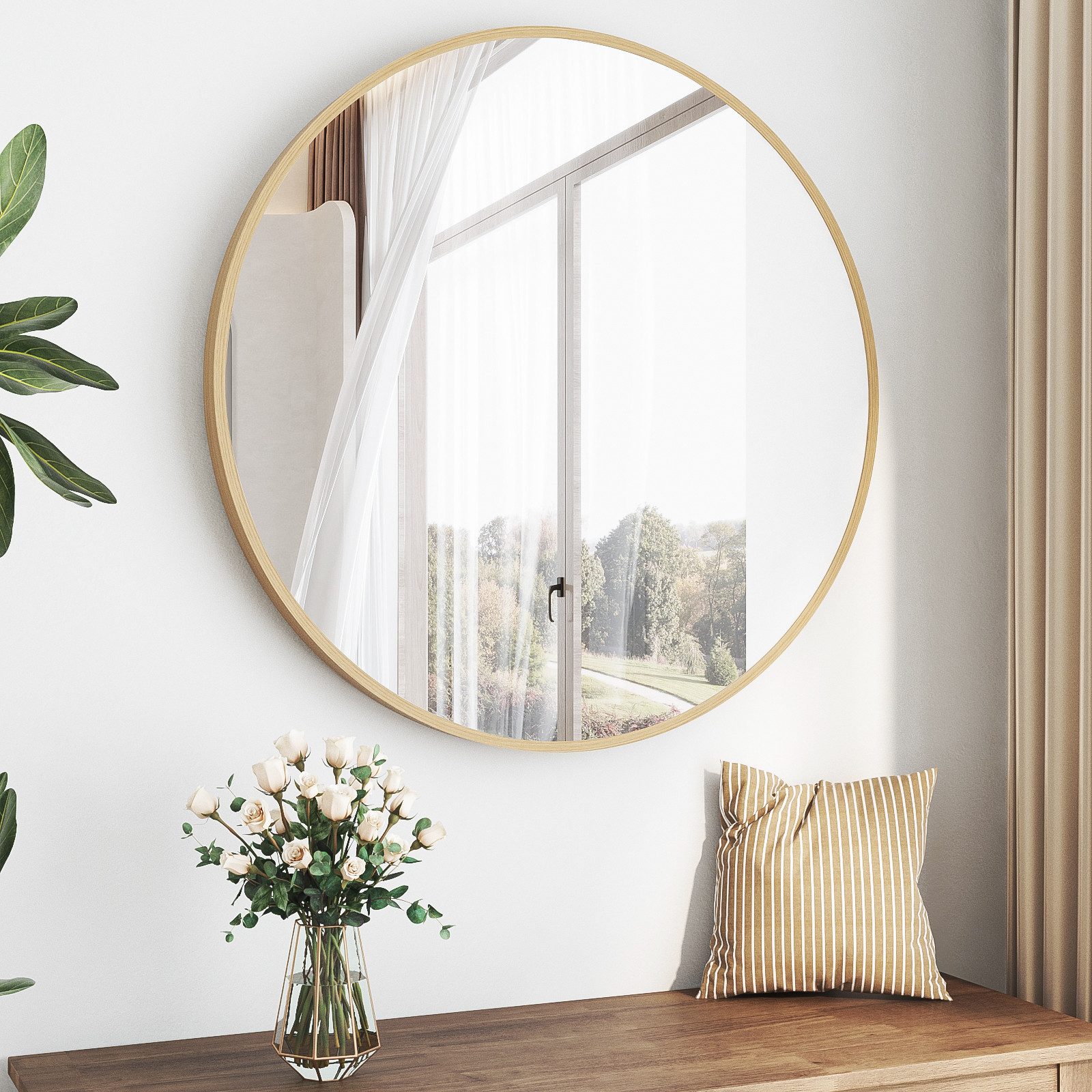Hopibath Dekospiegel Flur Holzfarben Flurspiegel modern günstig online kaufen