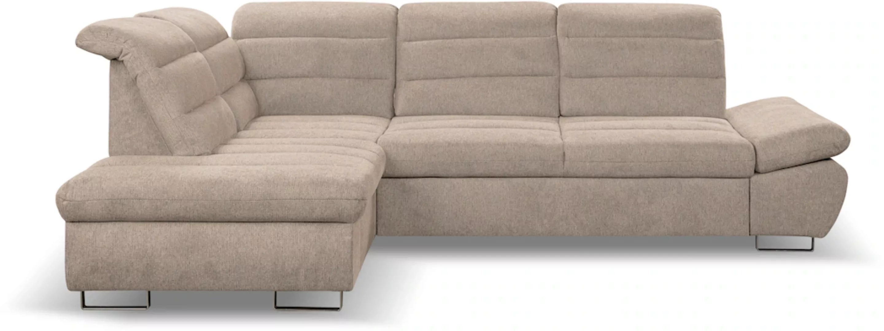 WERK2 Ecksofa "Roma L-Form", Sofa mit Schlaffunktion, Sitztiefenverstellung günstig online kaufen