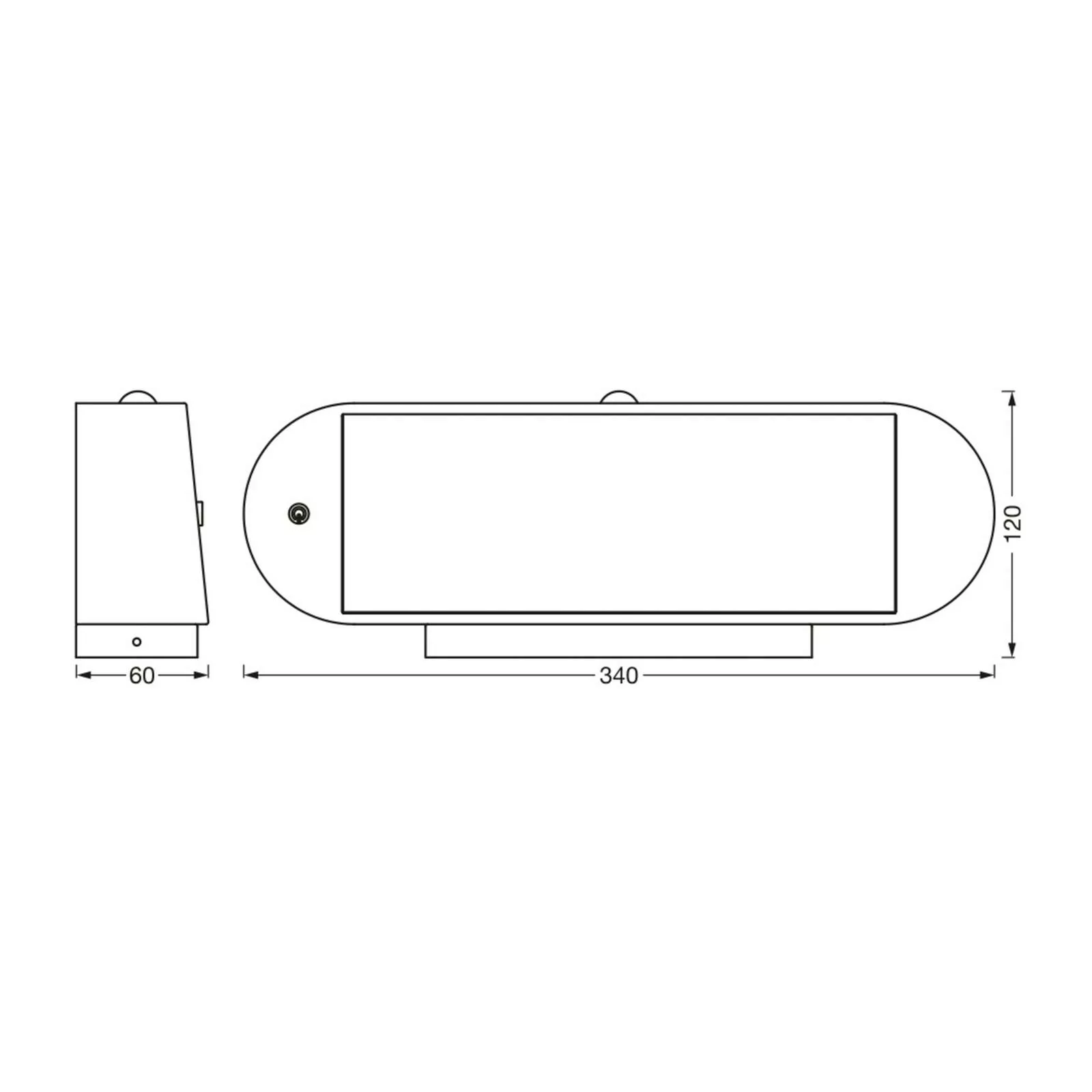 LEDVANCE Endura Style Solar Oval Wandleuchte 3000K günstig online kaufen