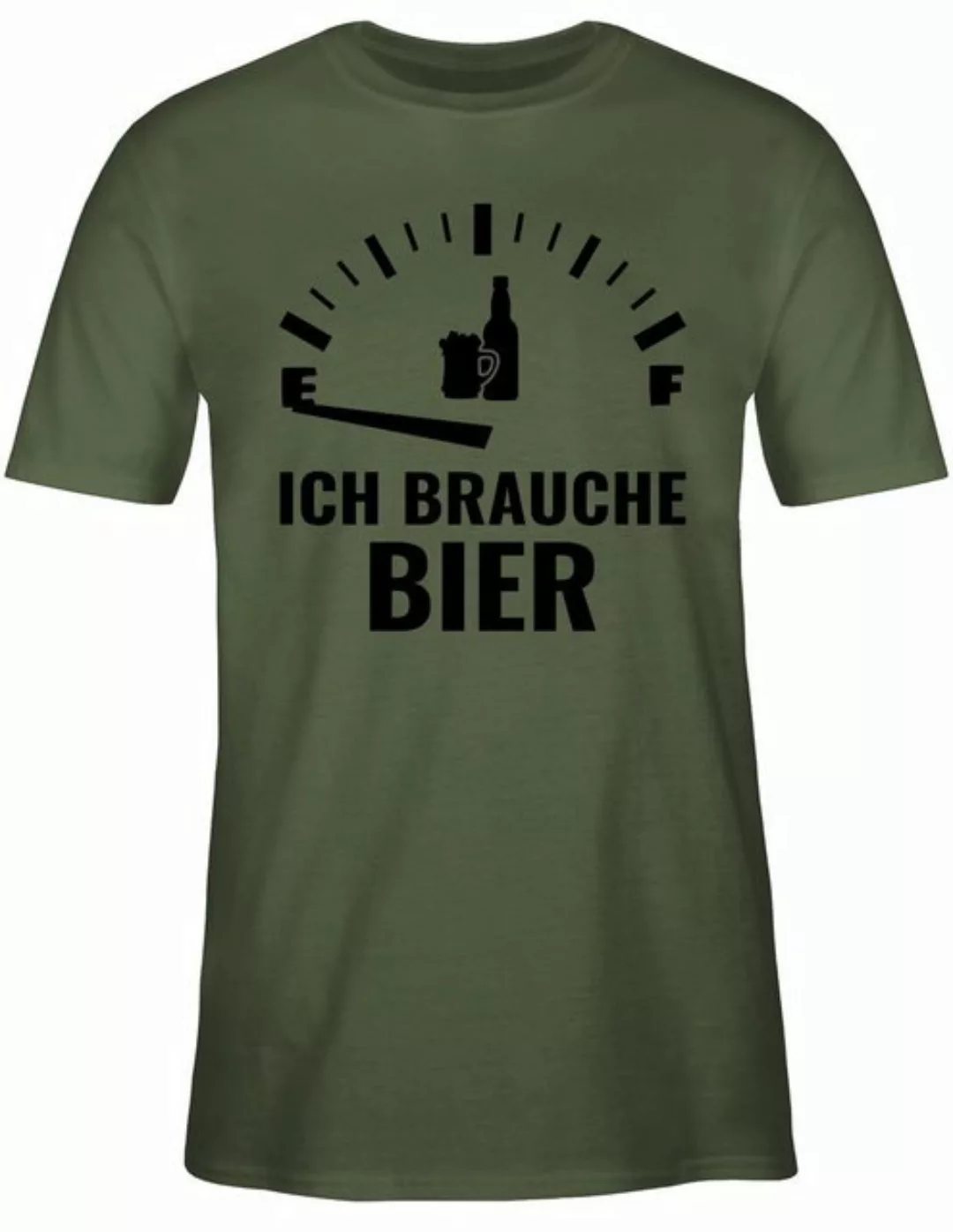 Shirtracer T-Shirt Ich brauche Bier - schwarz Sprüche Statement mit Spruch günstig online kaufen