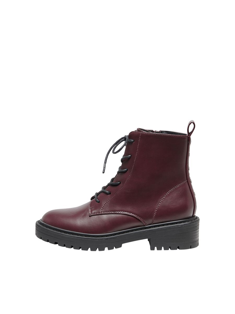 ONLY Faux Leather Boots Damen Rot günstig online kaufen
