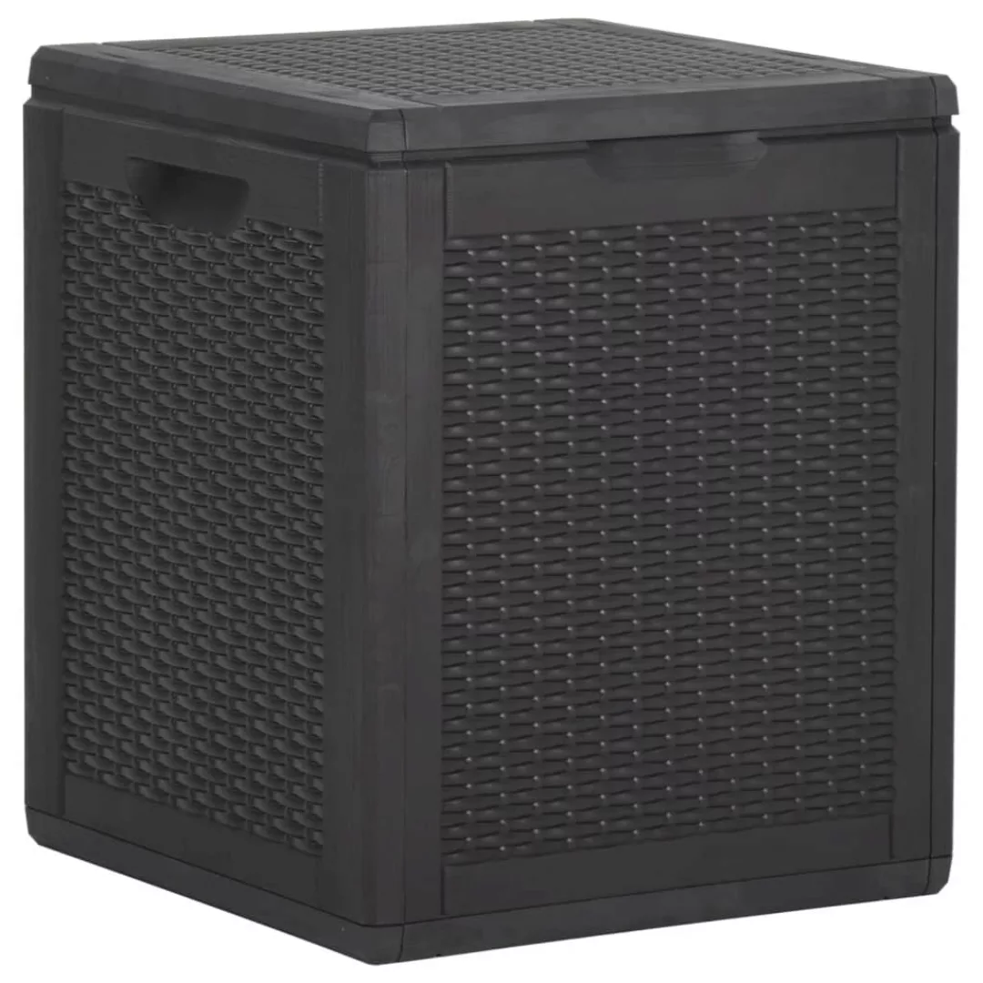 Garten-aufbewahrungsbox 90 L Schwarz Pp Rattan günstig online kaufen