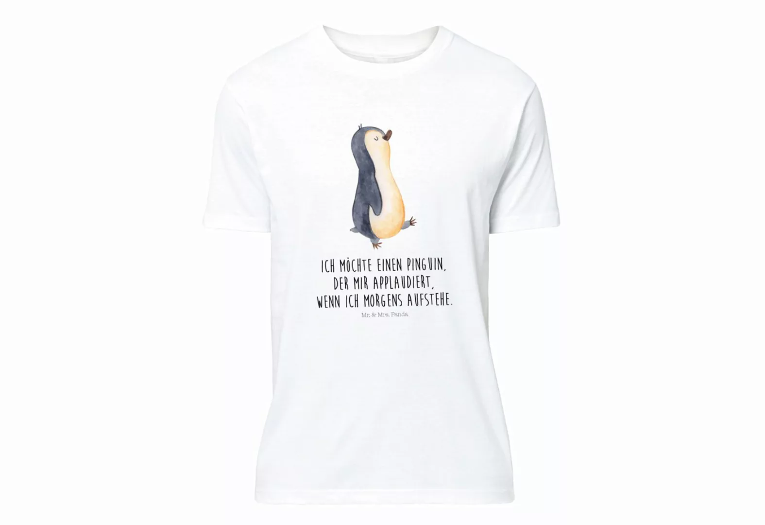 Mr. & Mrs. Panda T-Shirt Pinguin marschierend - Weiß - Geschenk, Bruder, La günstig online kaufen