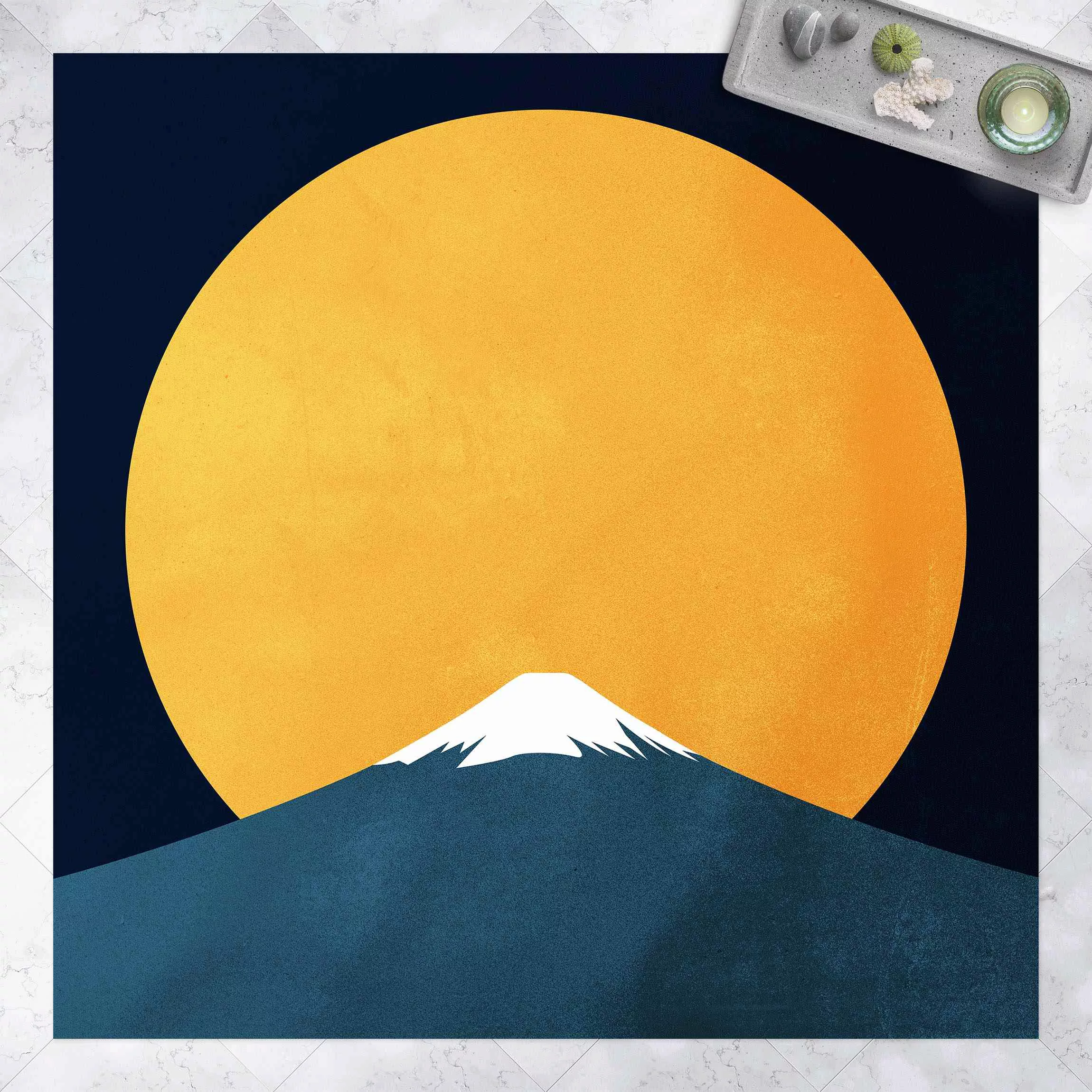 Vinyl-Teppich Sonne, Mond und Berge günstig online kaufen