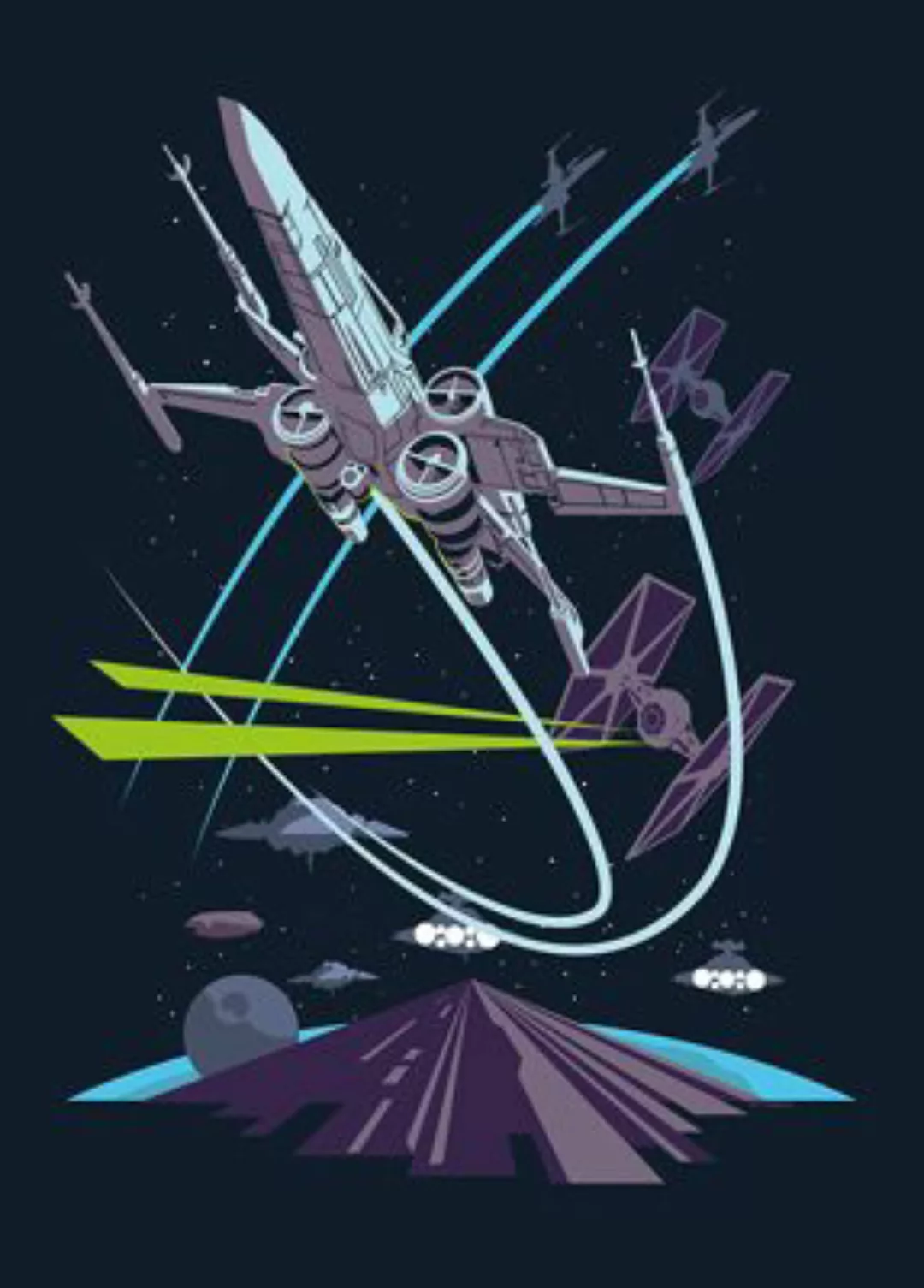 KOMAR Wandbild - Star Wars Classic Vector X-Wing - Größe: 50 x 70 cm mehrfa günstig online kaufen