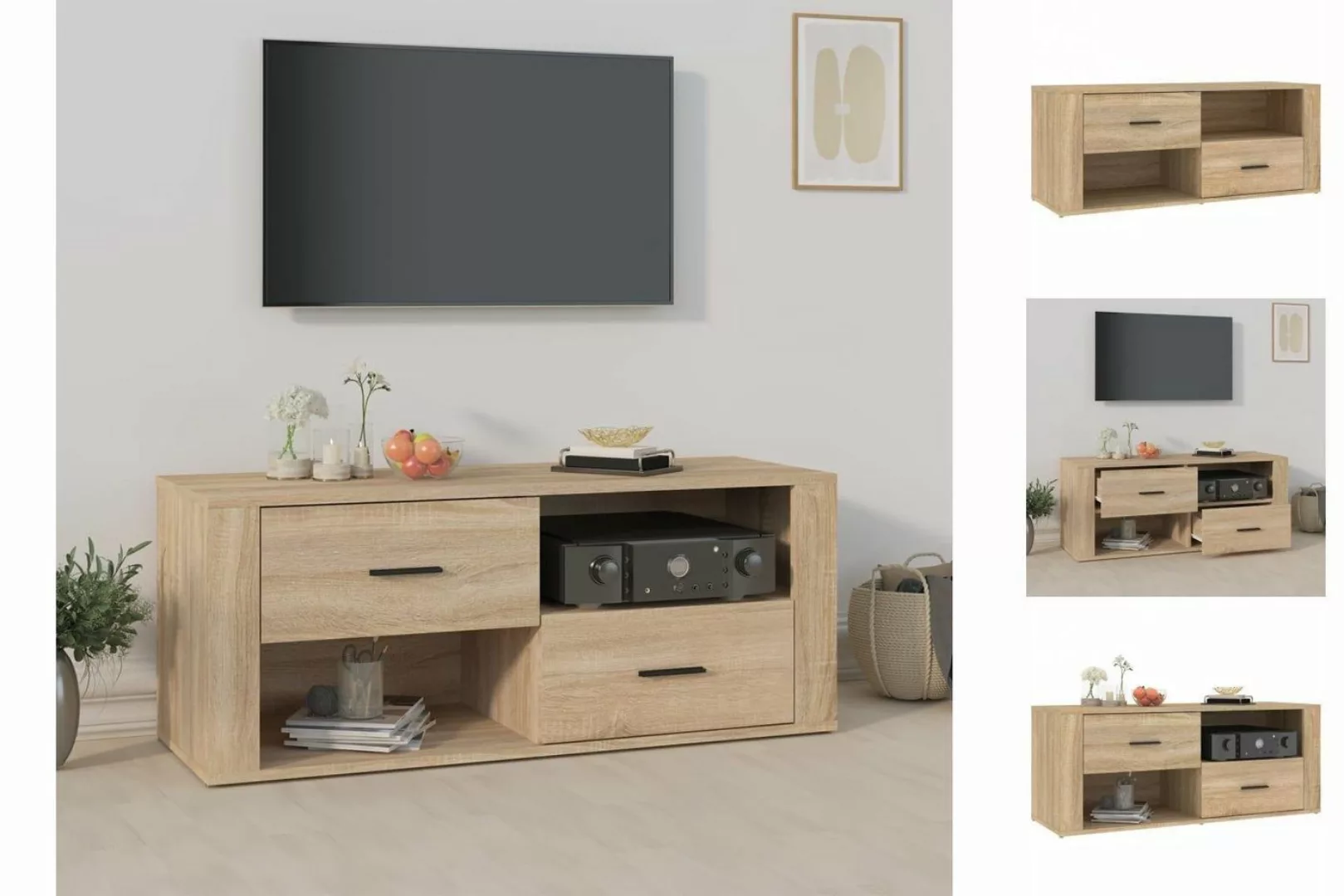 vidaXL TV-Schrank TV-Schrank Sonoma-Eiche 100x35x40 cm Spanplatte günstig online kaufen