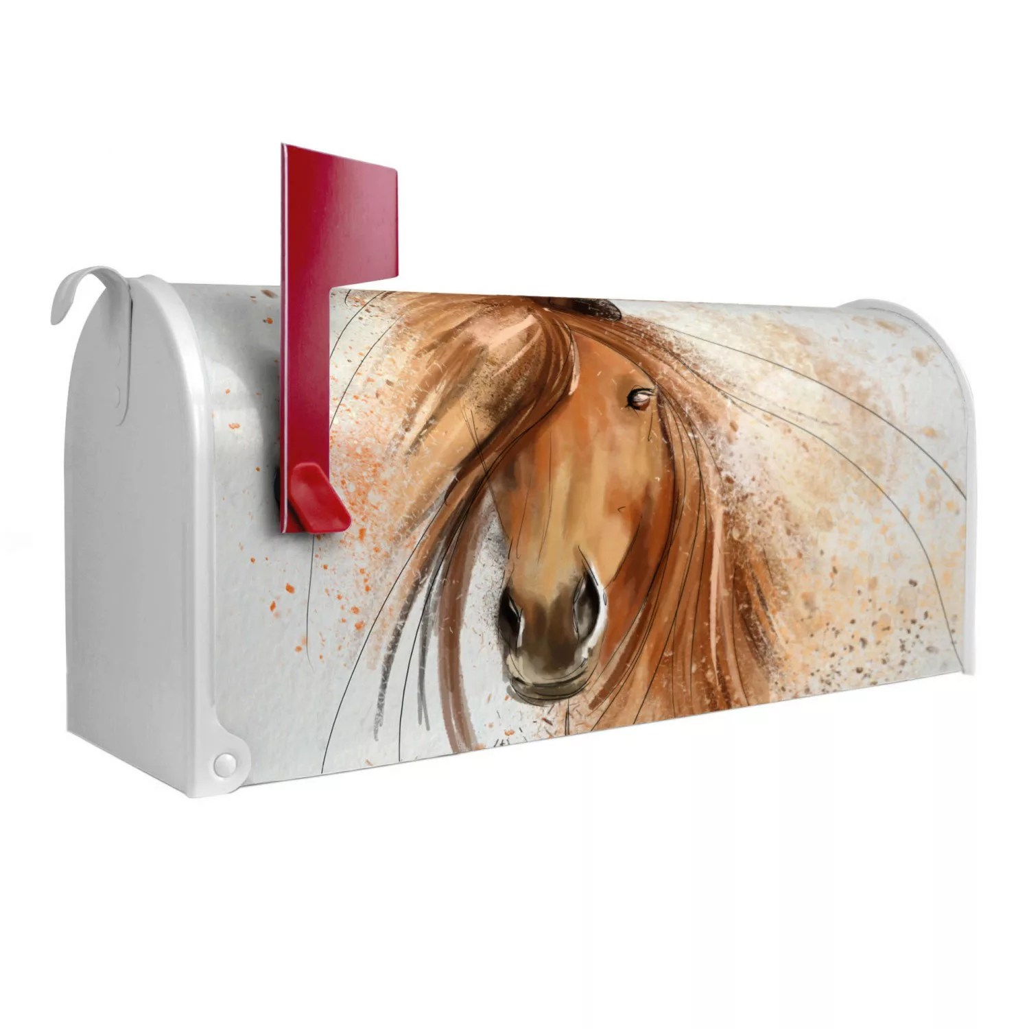 Banjado Amerikanischer Briefkasten Weiß 48x22x16cm US Mailbox Letterbox Pos günstig online kaufen