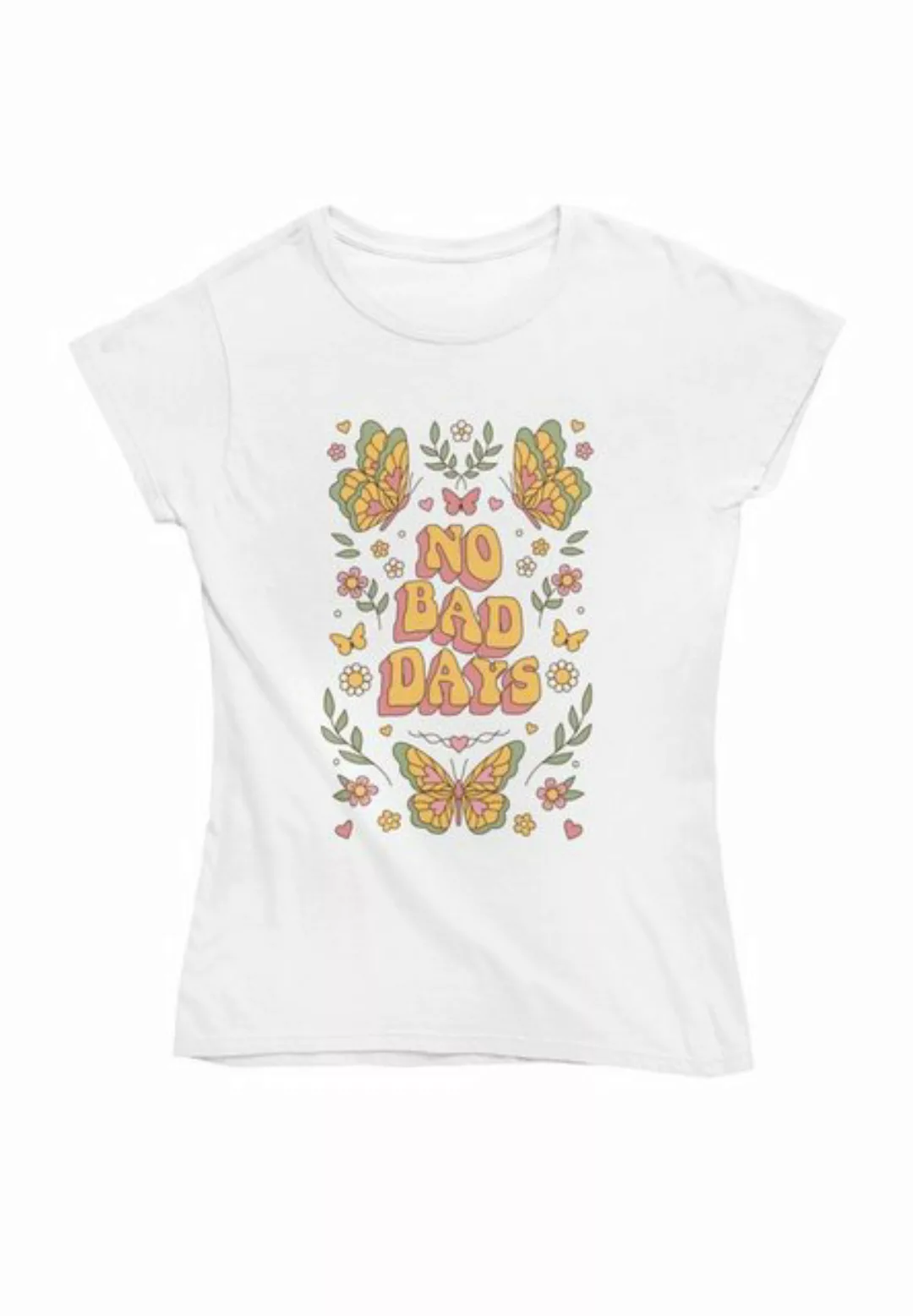 Novux T-Shirt No Bad Days Damen Tshirt farbe White günstig online kaufen