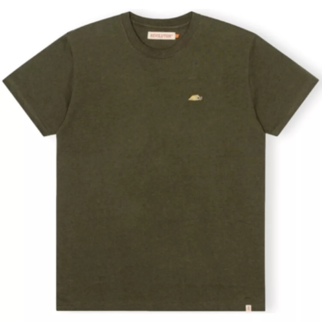 Revolution  T-Shirts & Poloshirts T-Shirt Regular 1342 TEN - Army/Melange günstig online kaufen