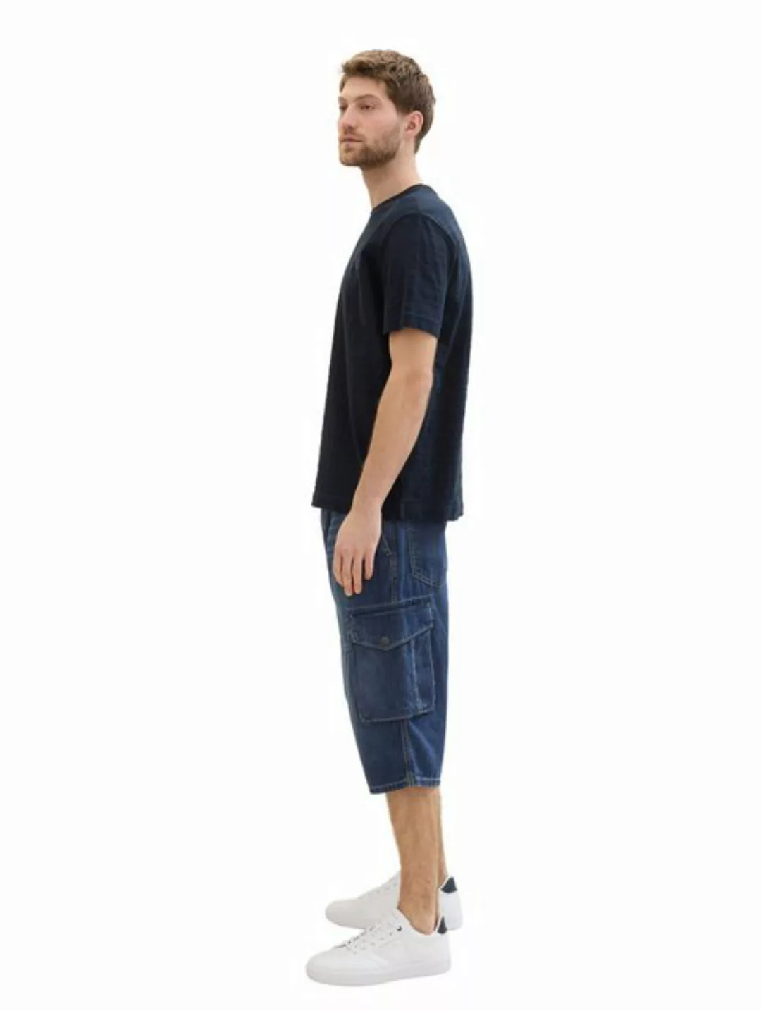 TOM TAILOR Caprihose Morris Overknee Shorts mit recycelter Baumwolle günstig online kaufen